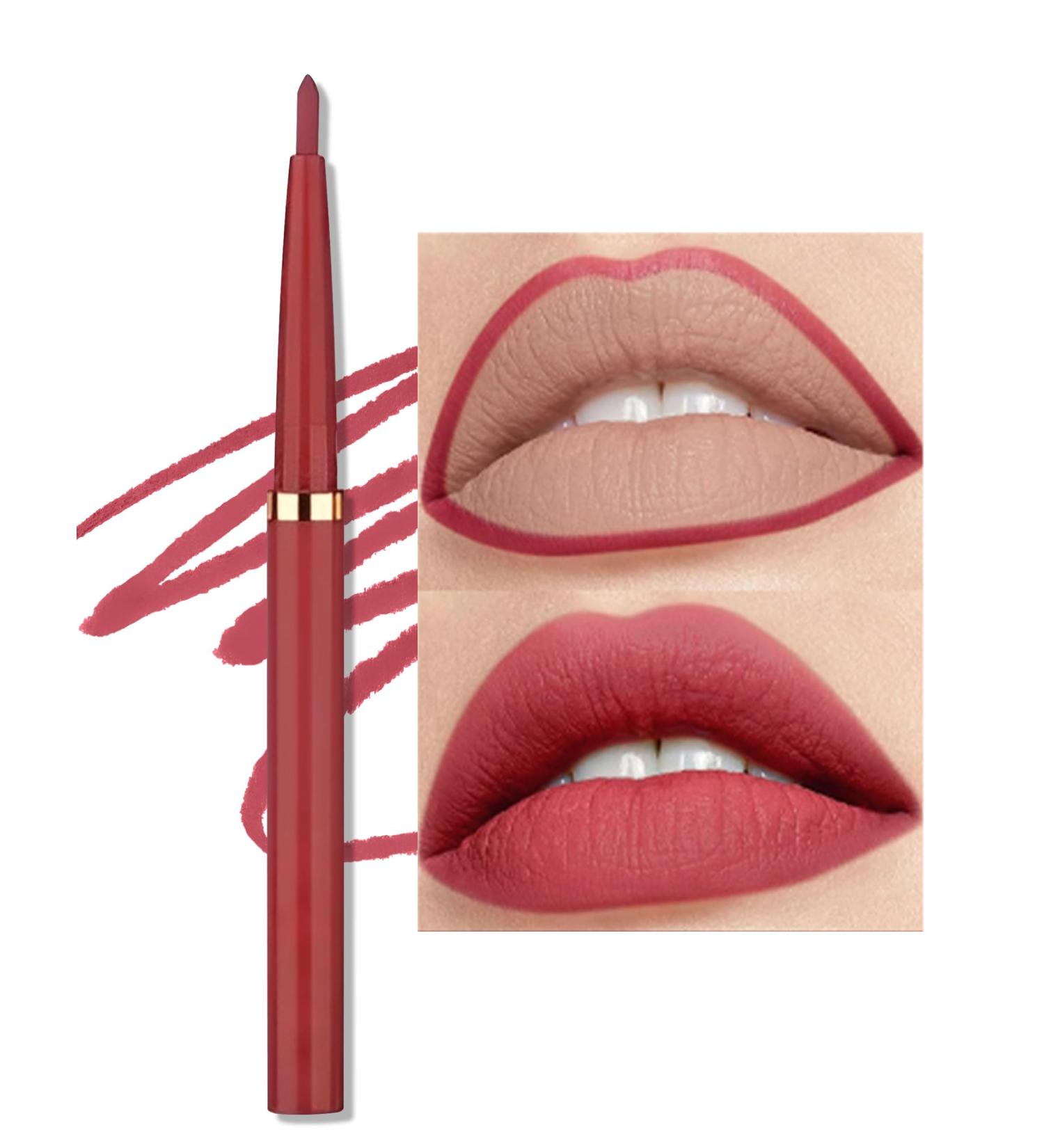  Erinde Erinde matte waterproof rotating lip liner lip liner liner permanent lip liner liner lip liner liner lip liner long lasting smooth lipstick pink lipstick - Buy Online on GoSupps.com