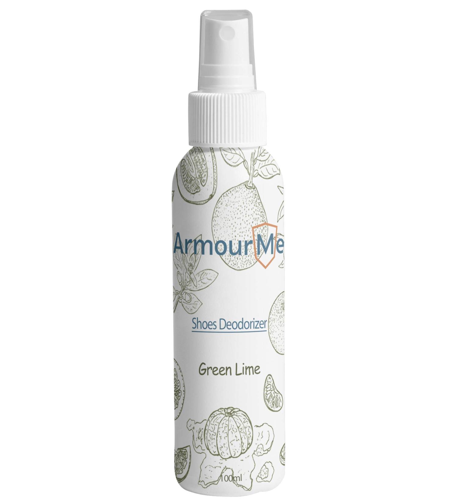 ArmourMe Shoe Spray - Shoe Deodorizer & Smell Eliminator | Extra Strength Odor Eliminator for Shoes & Sandals | Socks Deodorize | Green Lime scent - Buy Online on GoSupps.com