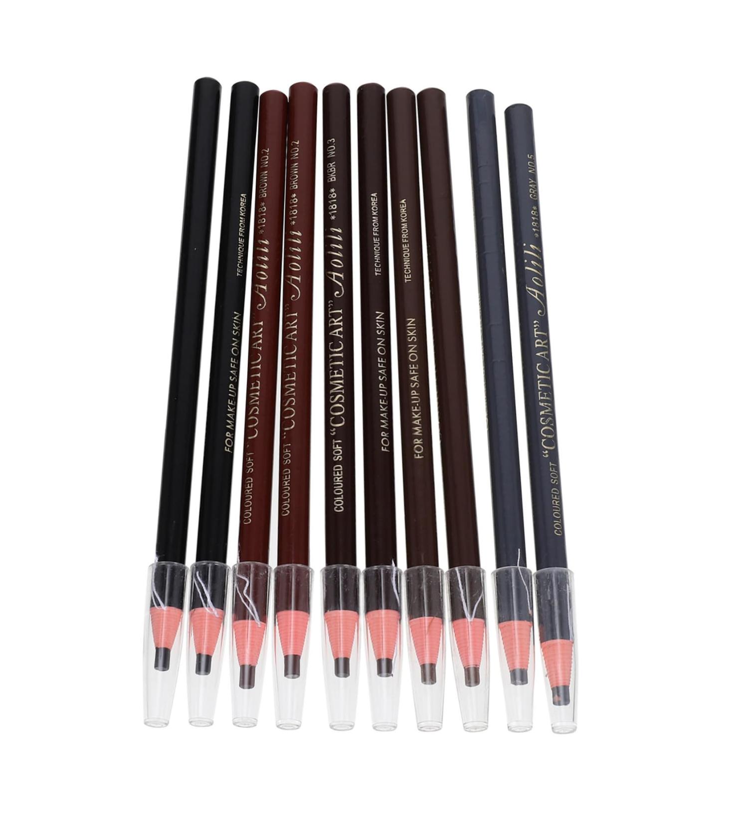 SOESFOUFU Black Colored Pencils 10pcs Eyebrow Pencil Facial Tools Eyebrow Peel- off Pencil Eyebrow Pens Crayon Girl Miniature - Buy Online on GoSupps.com