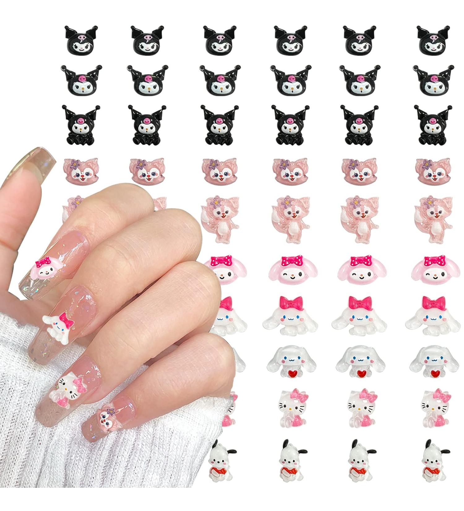 60PCS Kawaii Nail Charms - Cute Flatback Resin Cartoon Charms for Nail Art Decorations (Cute Charms-C) - Buy Online on GoSupps.com