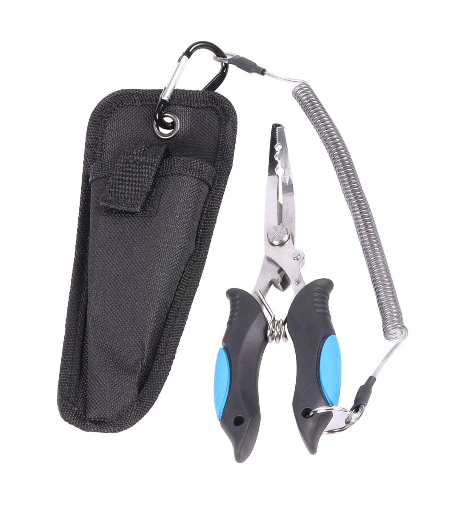 Hapeayou Fishing Pliers- Stainless Steel Hook Remover with Sheath & Lanyard- 6.5 Black+Blue- Freshwater & Saltwater - Buy Online on GoSupps.com