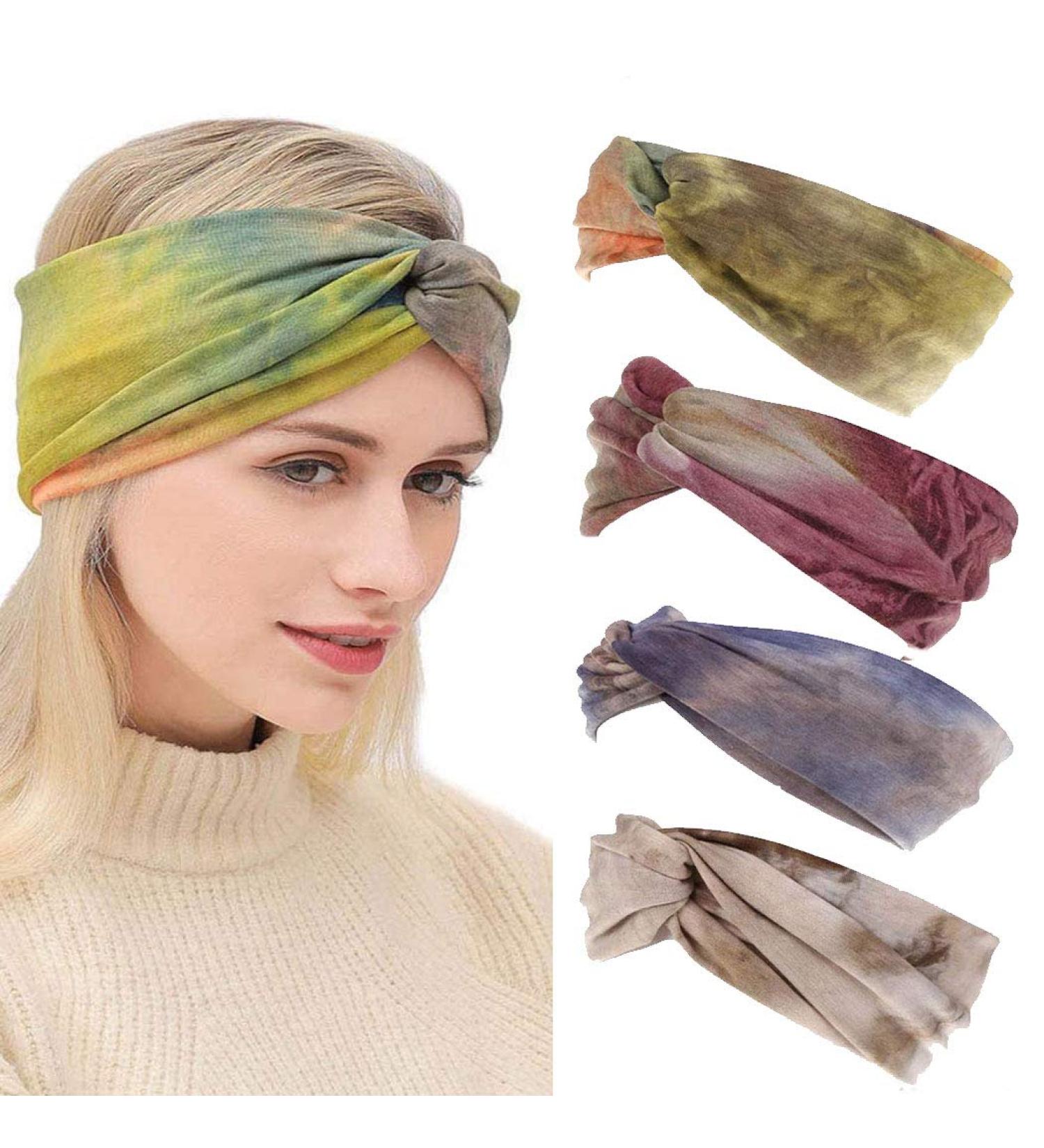 IEyou Boho Headband Set | Stylish Printed Yoga Head Wraps for Women & Girls (4 Pack) - Soft Comfortable & Versatile - Buy Online on GoSupps.com