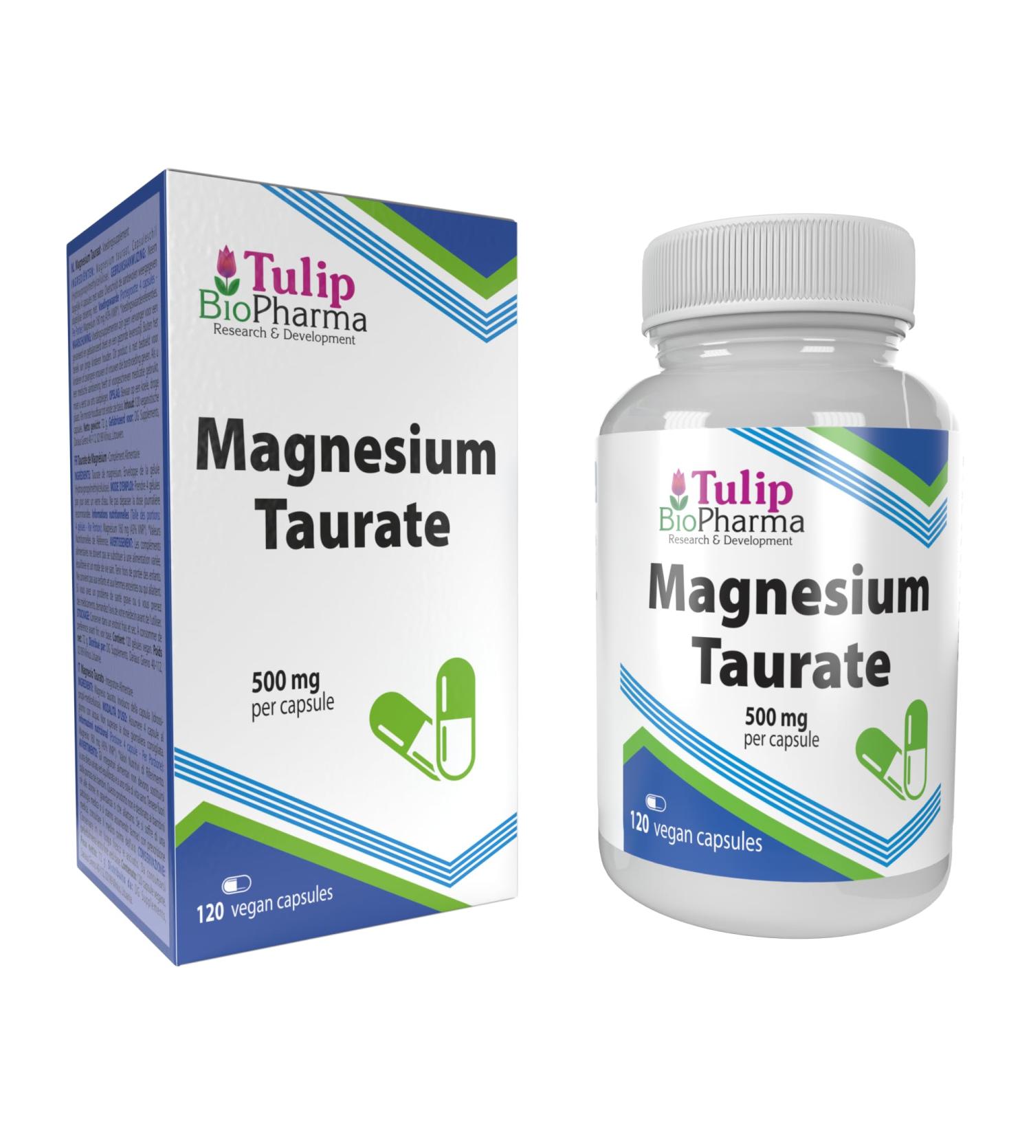 Magnesium Taurate 2000mg per serving 120 vegan capsules laboratory tested by third party no fillers or bulkers - Buy Online on GoSupps.com