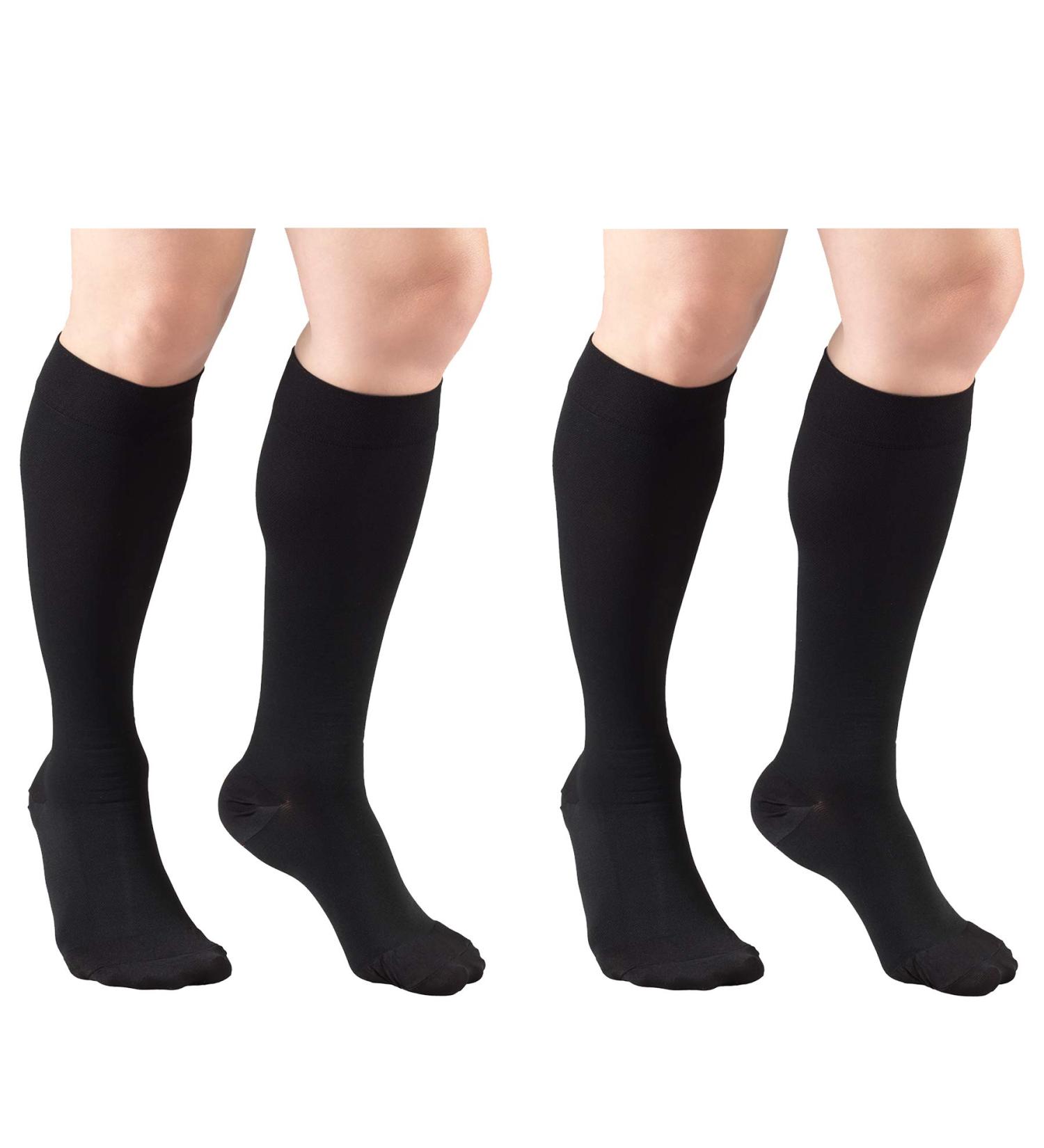 Truform X-Large Short Length Compression Stockings 20-30 mmHg Black - Pack of 2 | International Shipping Available - Buy Online on GoSupps.com