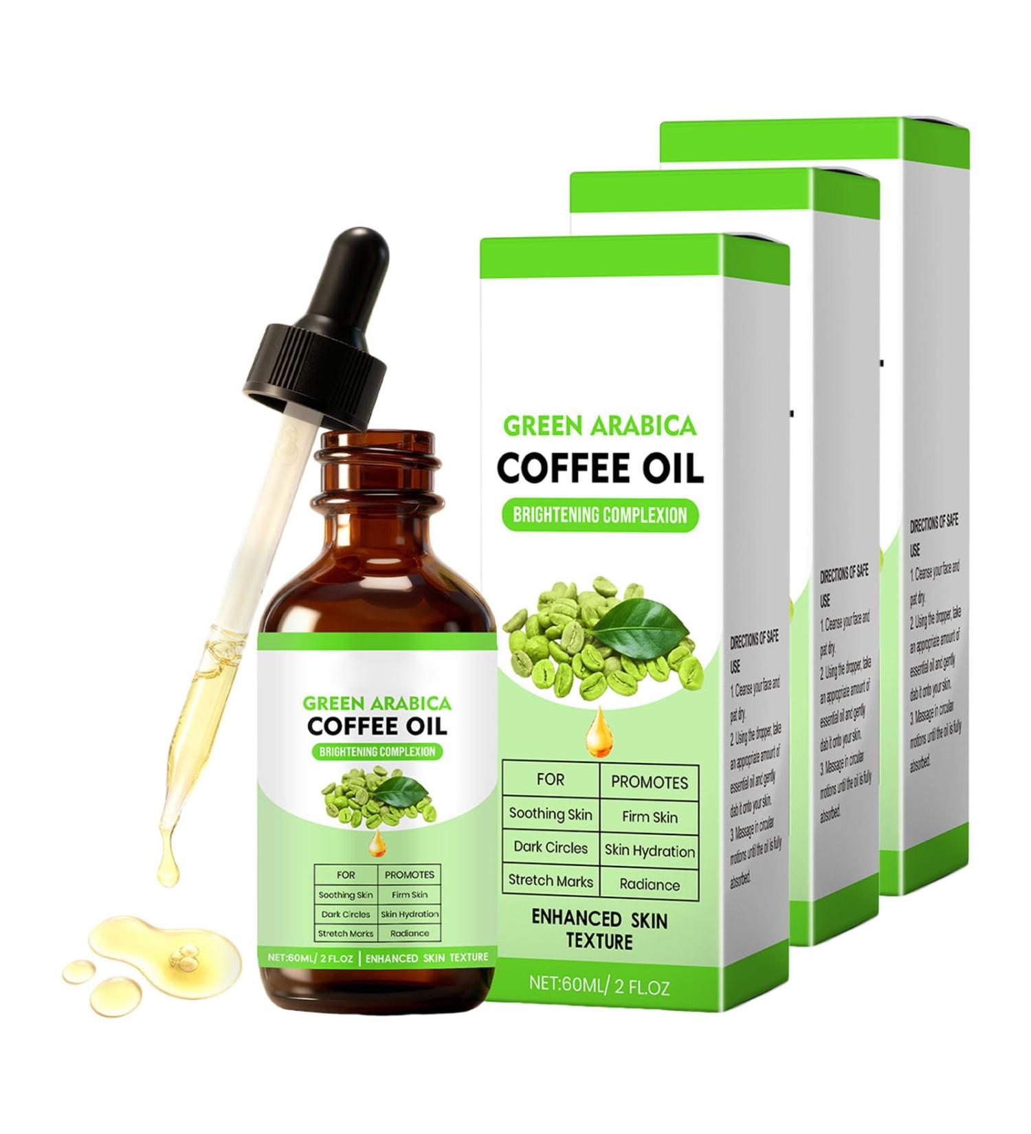  Generisch Coffee Oil for Wrinkles - 60ml - Pure and Natural Green Arabica Coffee Oil for Face Body and Hair - Anti-Puffiness and Firming Coffee Oil - Coffee Oil - Skin Care - Buy Online on GoSupps.com