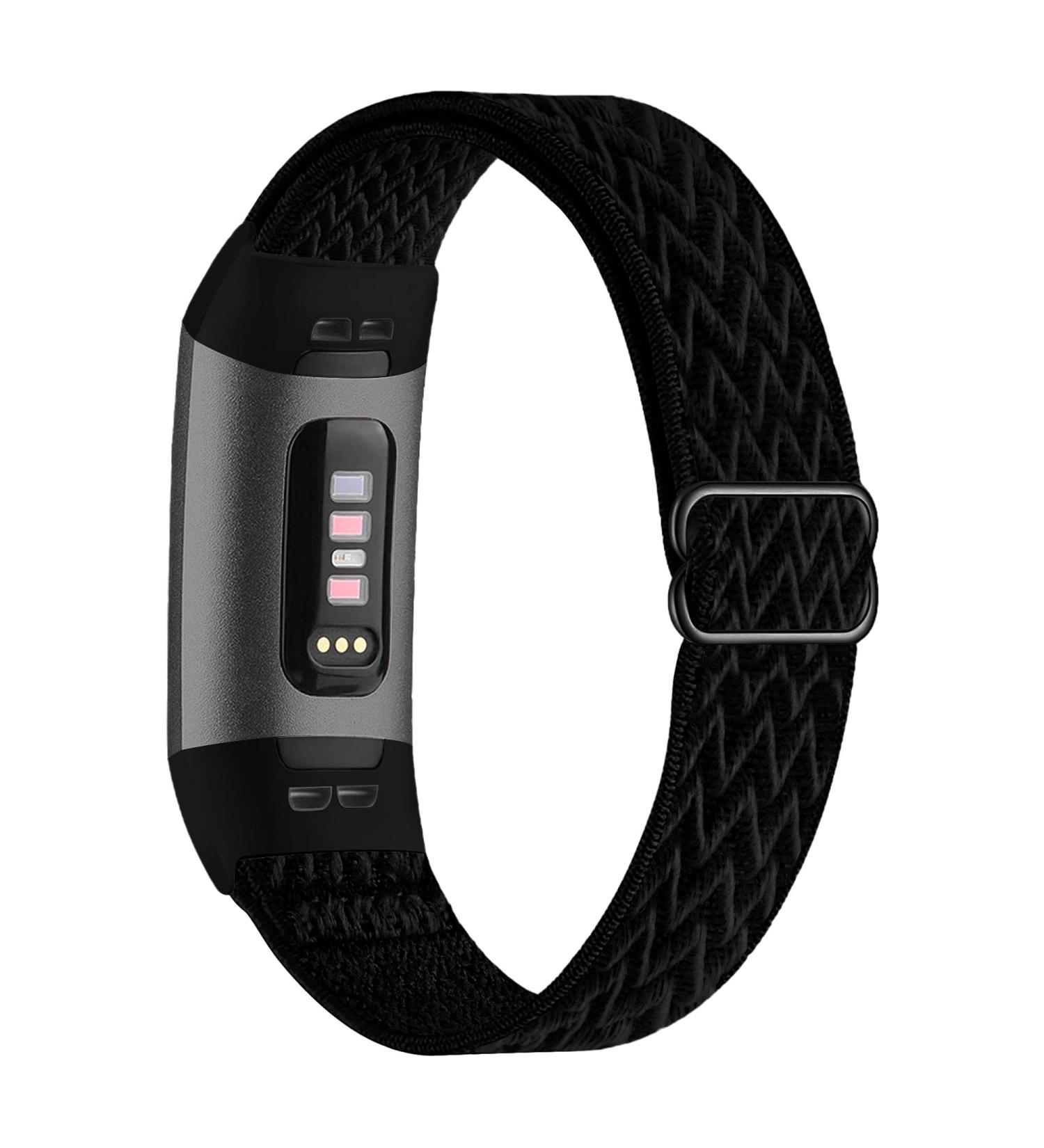 GBPOOT Elastic Nylon Bands for Fitbit Charge 4/3/3 SE - Adjustable Sport Wristband in Black - Buy Online on GoSupps.com