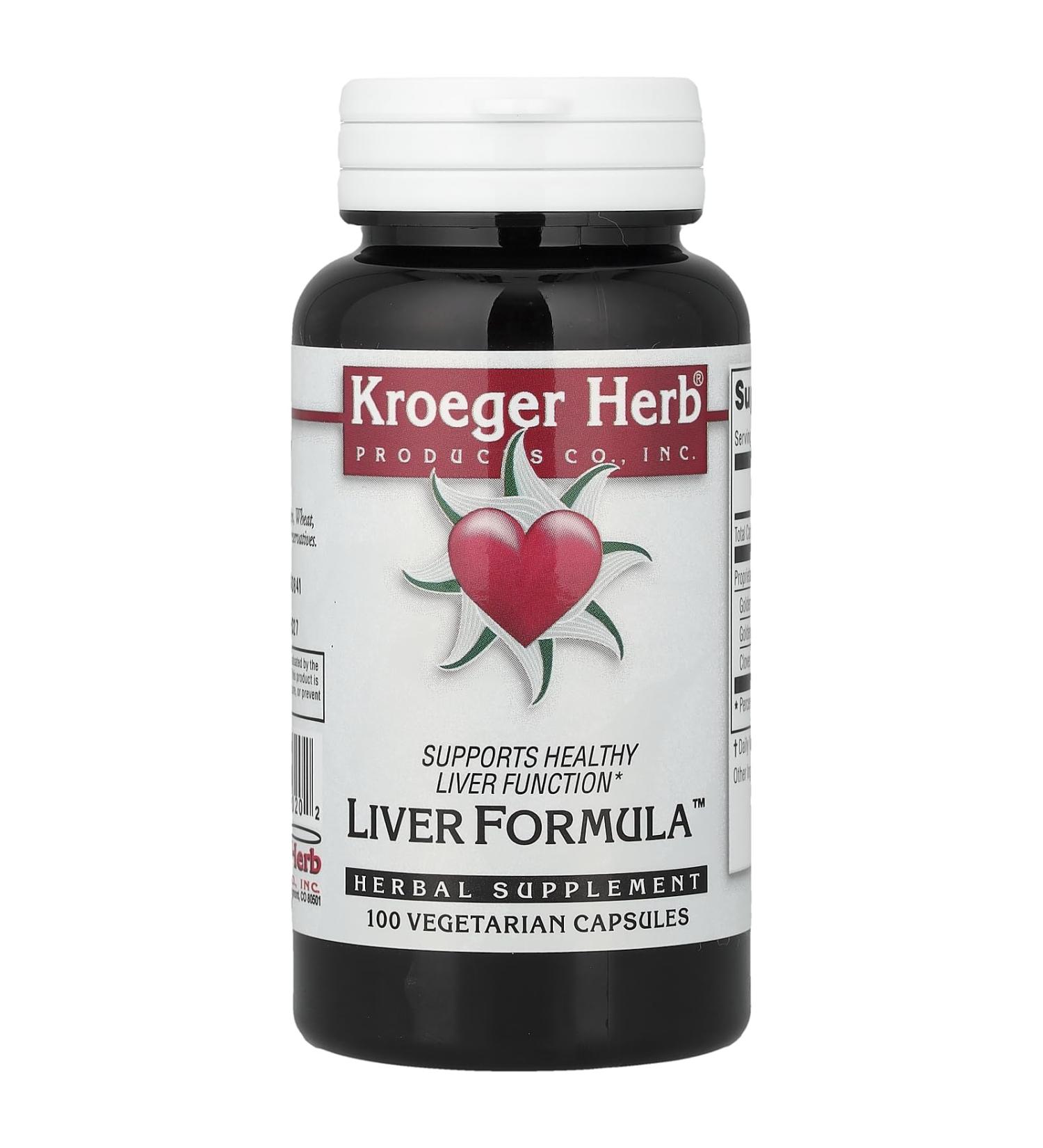 Kroeger Herb Liver Formula Combinations 100 Count
