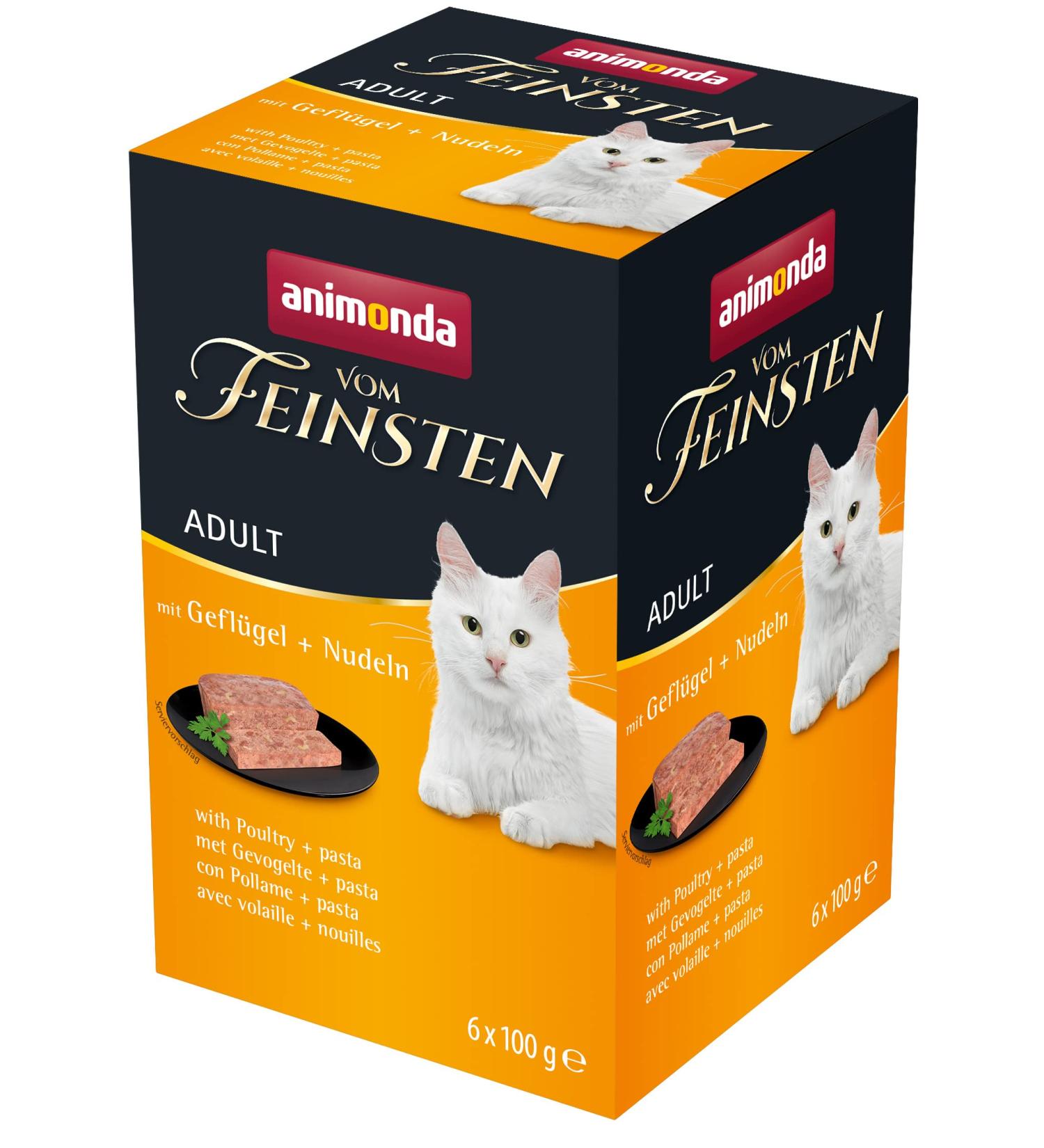 Animonda of the finest adult cat food wet food for adult cats with poultry + pasta 6 x 100 g poultry + pasta 1 piece (6 -pack)