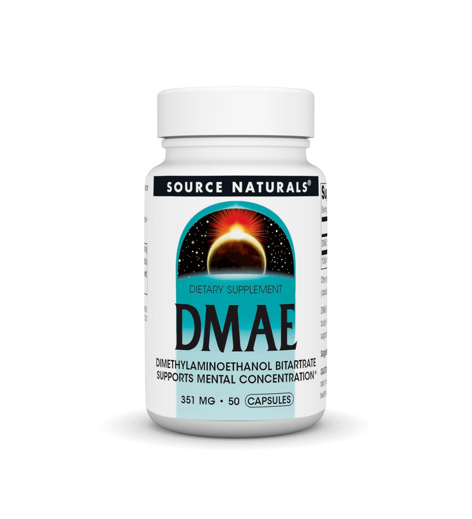 Source Naturals DMAE - Enhance Mental Concentration - 50 Capsules - International Shipping Available - Buy Online on GoSupps.com