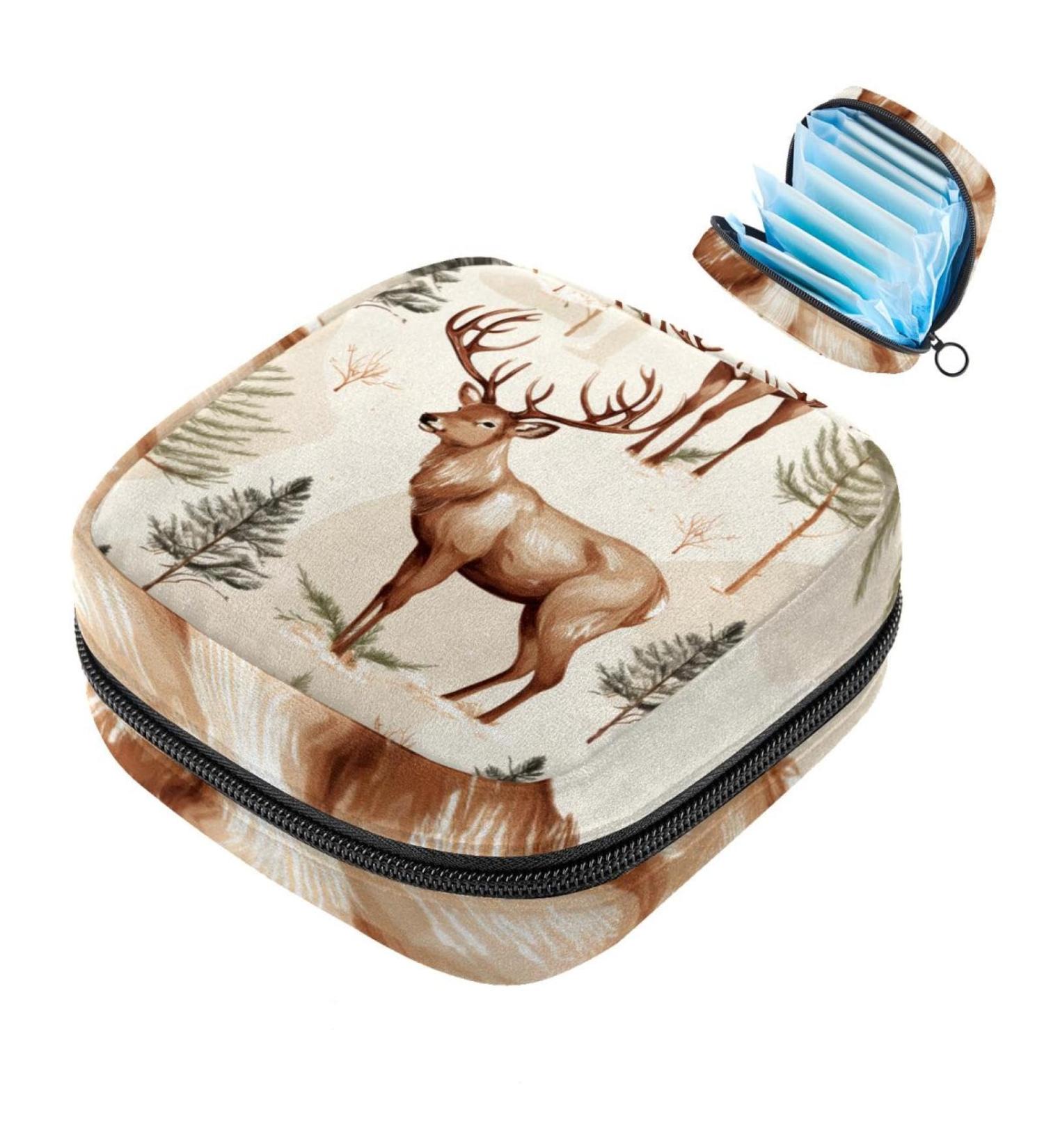 Buy MuooouM Christmas Waldelch Menstrual Pad Bag - Zippered Storage Pocket for Teen Girls & Women | Portable Menstrual Cup Pouch | 4.7x6.6 inches - International Shipping Available - Buy Online on GoSupps.com