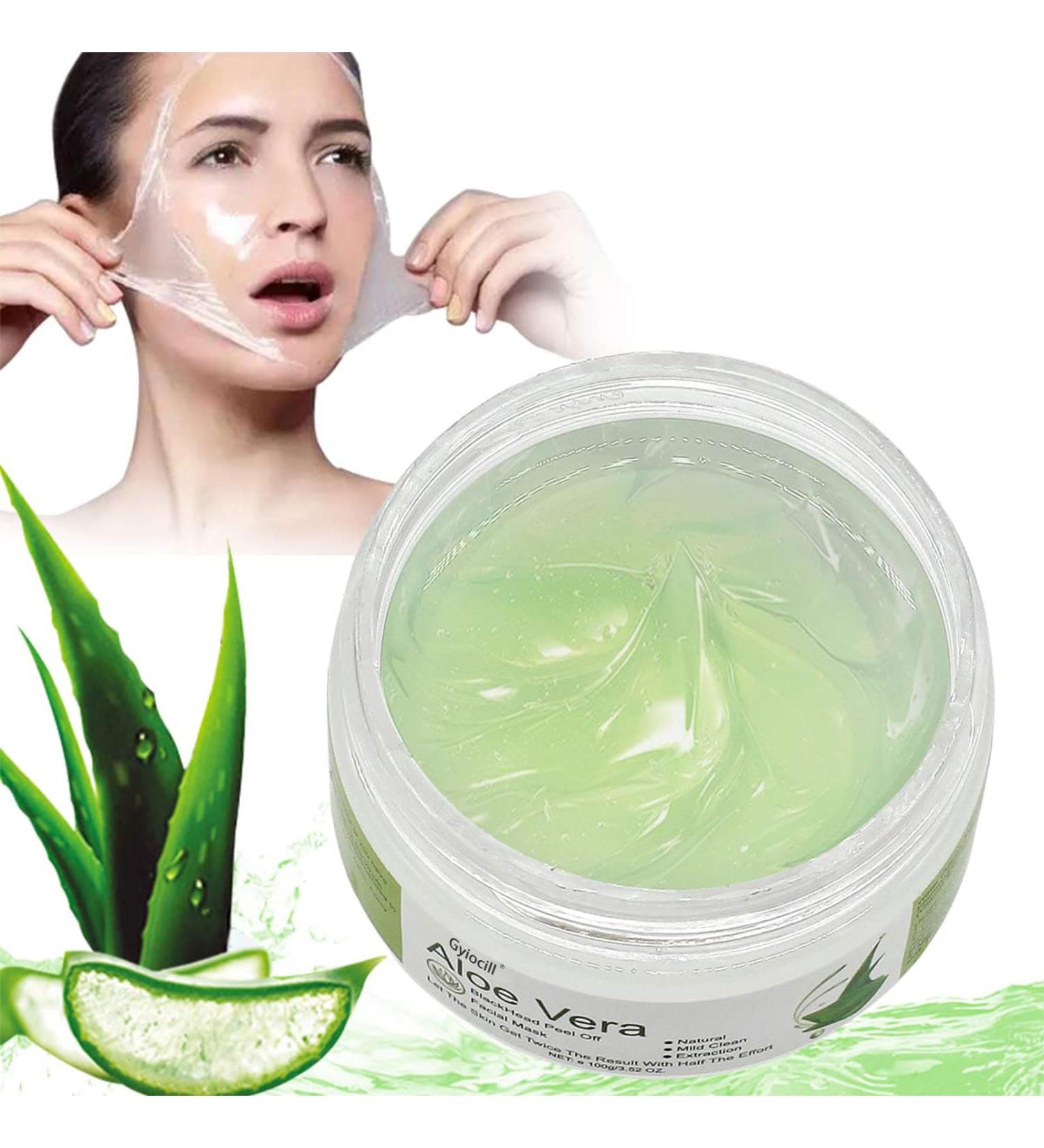  Gyiocill Blackhead mask peel-off mask aloe vera face mask beauty mask with aloe vera and hyaluronic acid pores moisturizing 100g - Buy Online on GoSupps.com