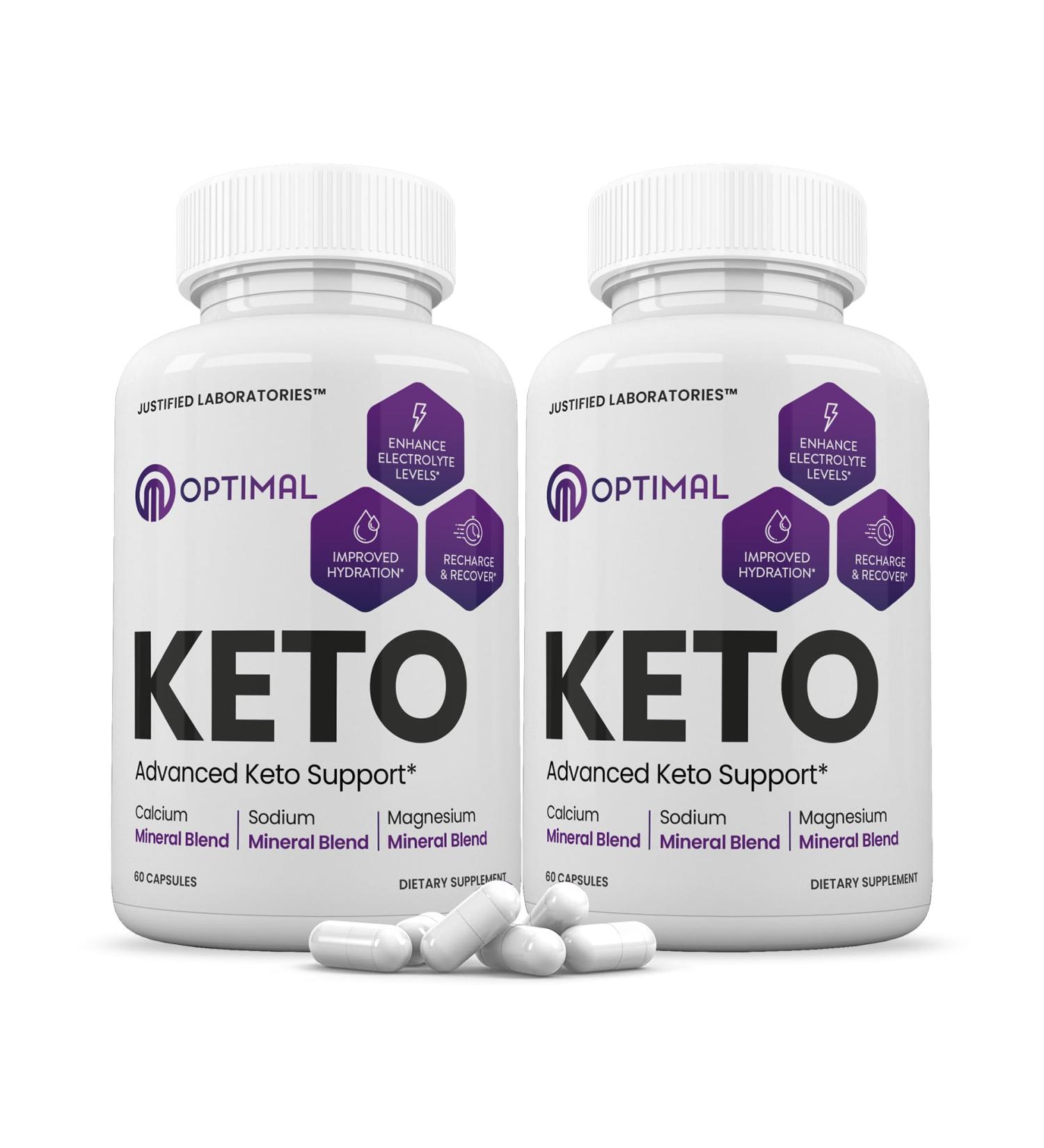 (2 Pack) Optimal Keto Pills 1275MG New & Improved Formula Contains Apple Cider Vinegar Extra Virgin Olive Oil Powder Green Tea Leaf 120 Capsules 30 Count (Pack of 2) - Buy Online on GoSupps.com