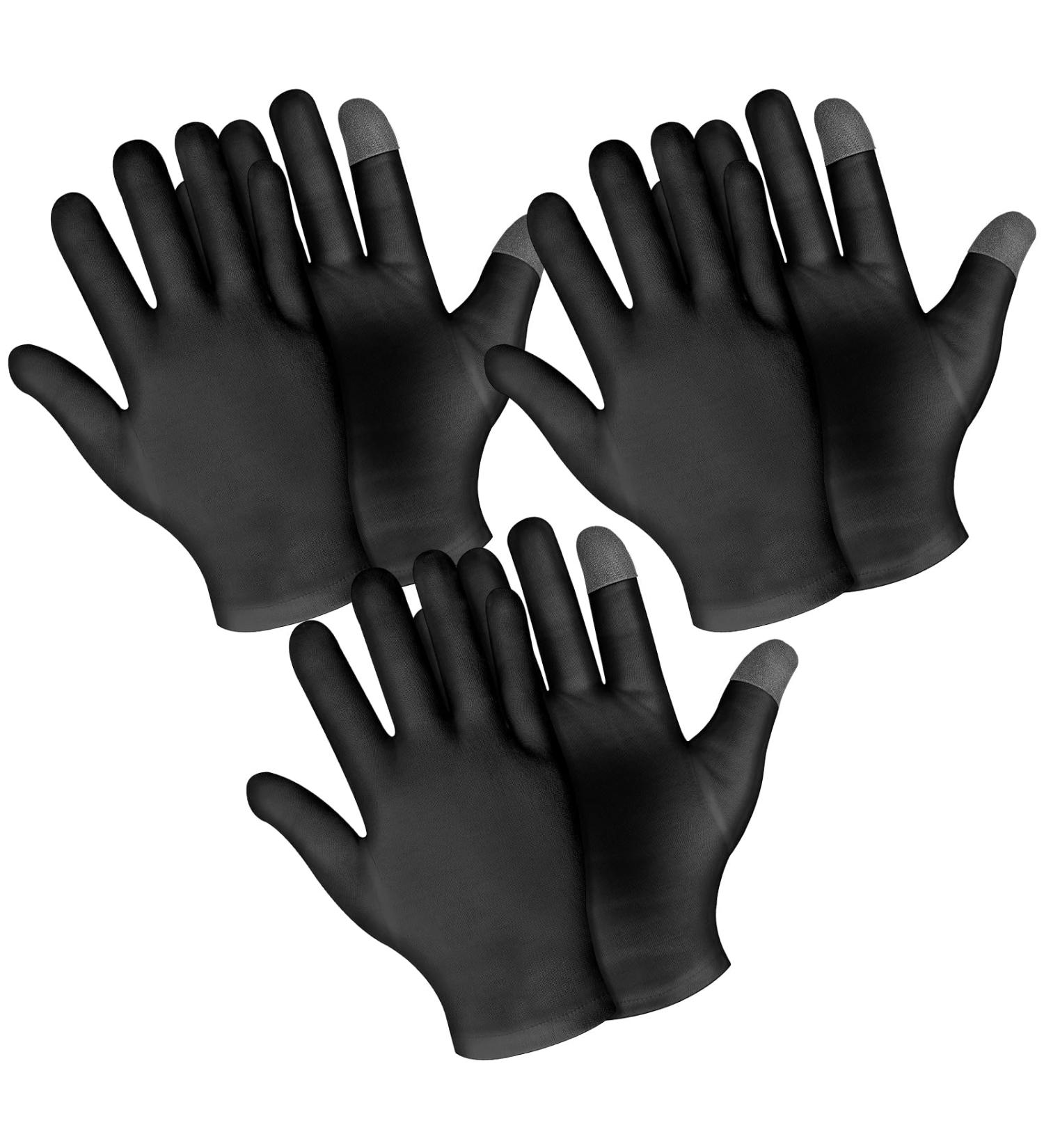 Sibba 3 Pairs Moisturizing Gloves Overnight Touch Screen Gloves White Cotton Gloves for Dry Hands Eczema Hand Spa Treatment Gloves for Repair Rough Cracked Dry Chapped Hands Skin Inspection Gloves - Buy Online on GoSupps.com