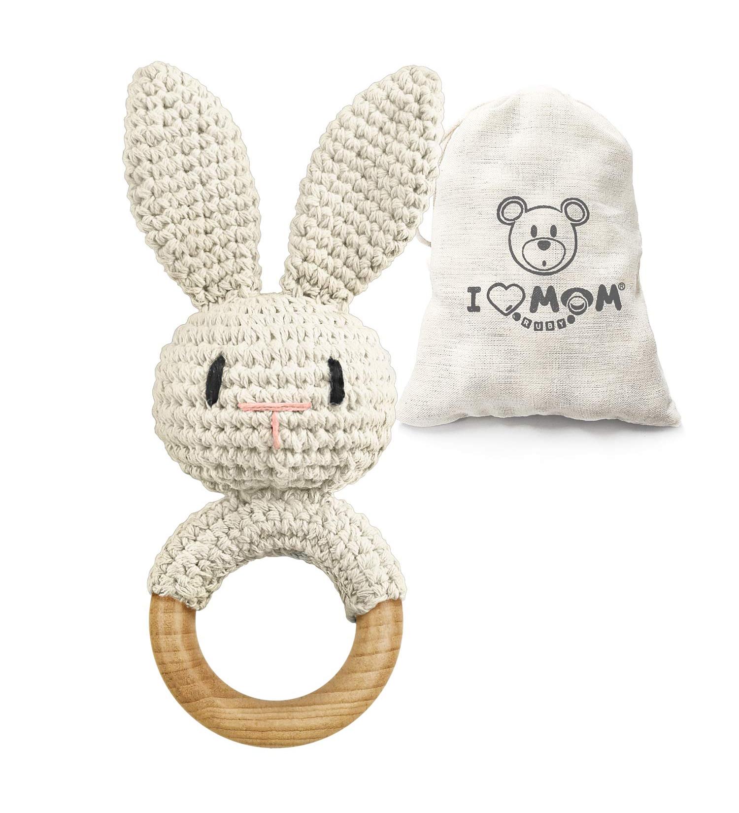 Artestar Greifling Baby Rassel & Bei ring - Eco-Friendly Wooden Baby Toy Gift (Beige Hase) for Newborns - International Shipping - Buy Online on GoSupps.com