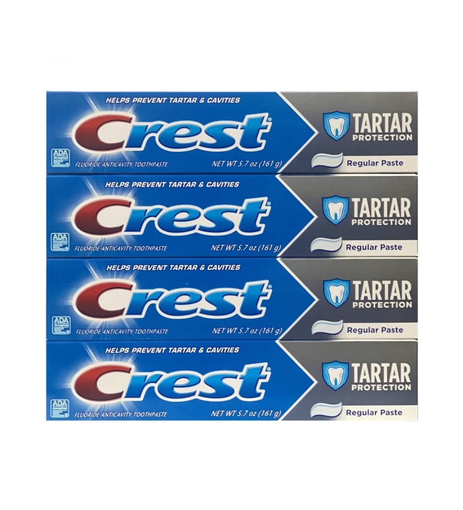 Crest Tartar Protection Regular Paste 5.7 ounces (Pack of 4)