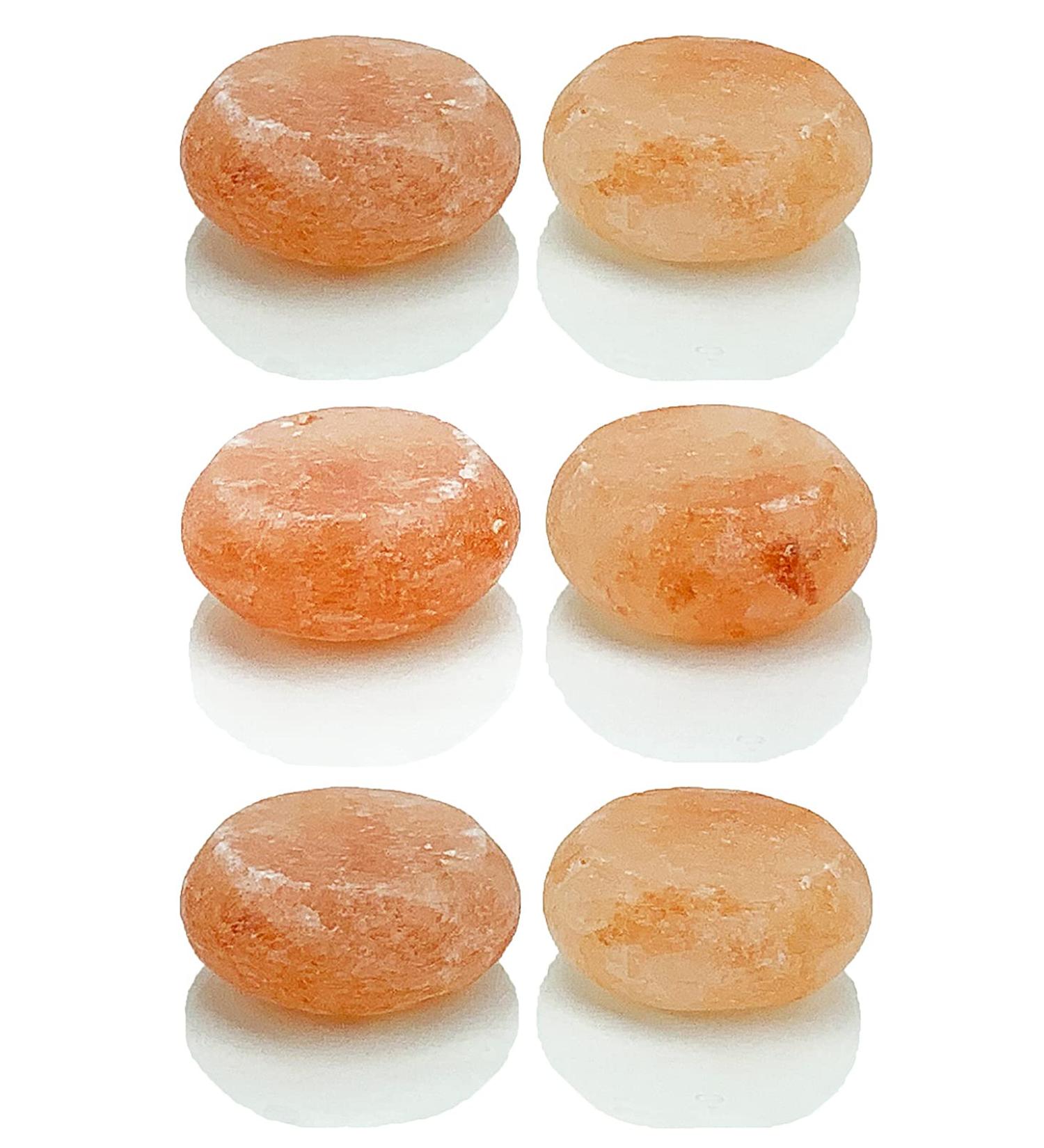 Buy Himalayan Salt Hot Stone Massage Therapy Set | 6 pcs for Relaxation Healing & Pain Relief - Ideal for Professionals & Home Spa - Buy Online on GoSupps.com