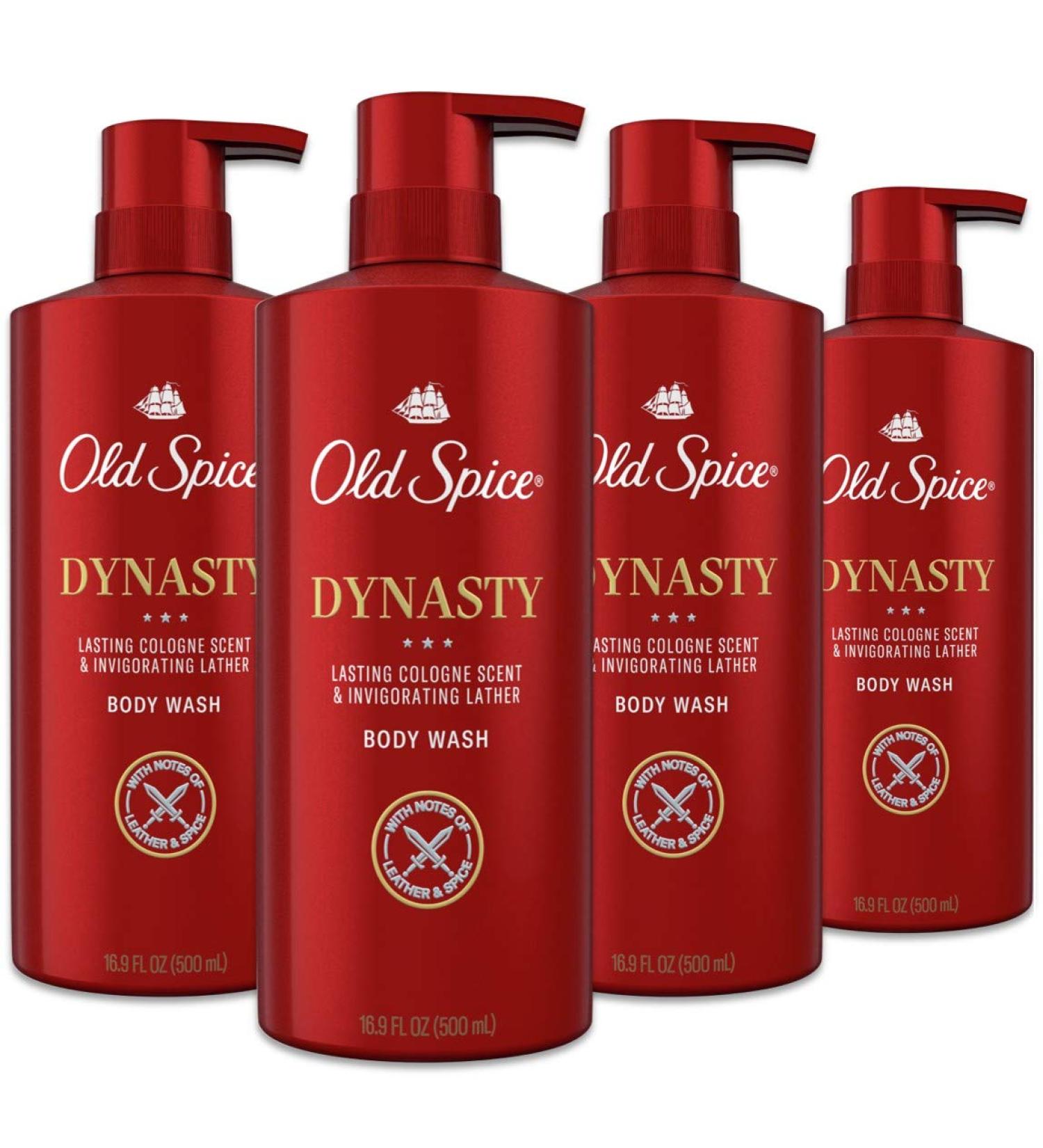 Old Spice Dynasty Cologne Scent Men's Body Wash - 16.9 Fl Oz (Pack of 4) - Buy Online on GoSupps.com