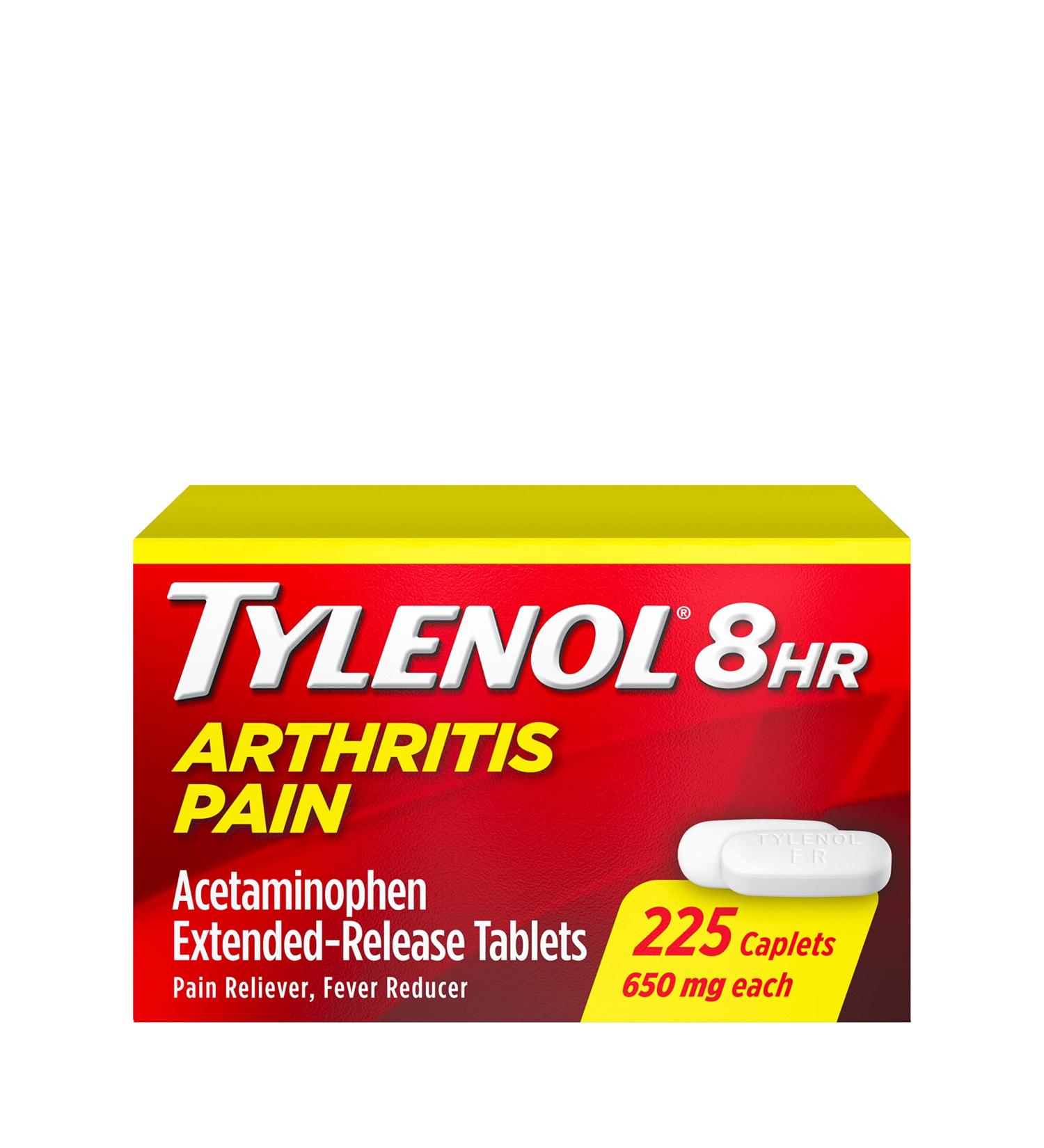 Tylenol 8 Hour Arthritis Pain Relief Tablets 650mg Acetaminophen - 225 Count - Buy Online on GoSupps.com