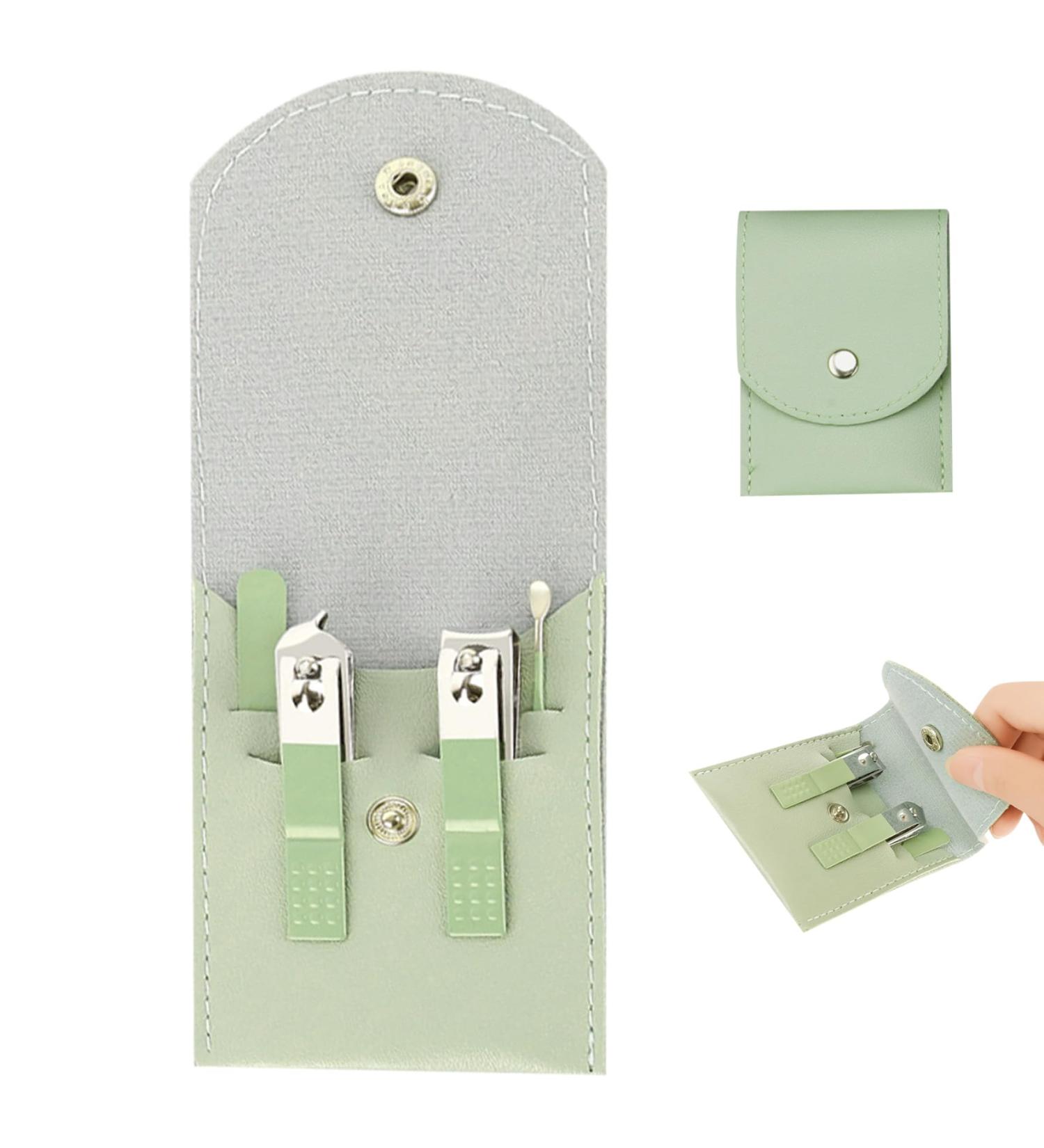 Nail Clipper Set Carbon Steel 4 in 1 Portable Nail Clipper Kit with Travel Cover Professional Sharp Nail Care Kit - Buy Online on GoSupps.com