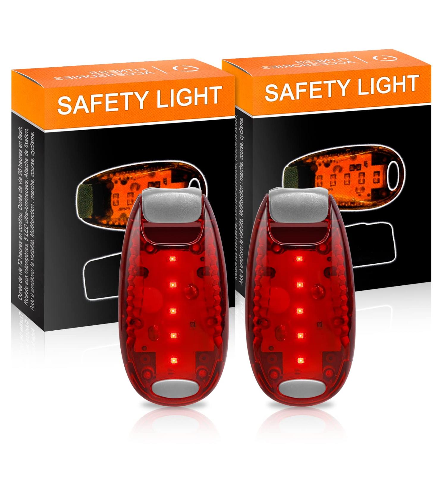 Sosayet LED Safety Light Set | Flashing Backpack & Stroller Lights for Children | Best Safety Clip Reflectors for Jogging & School Bags - Buy Online on GoSupps.com