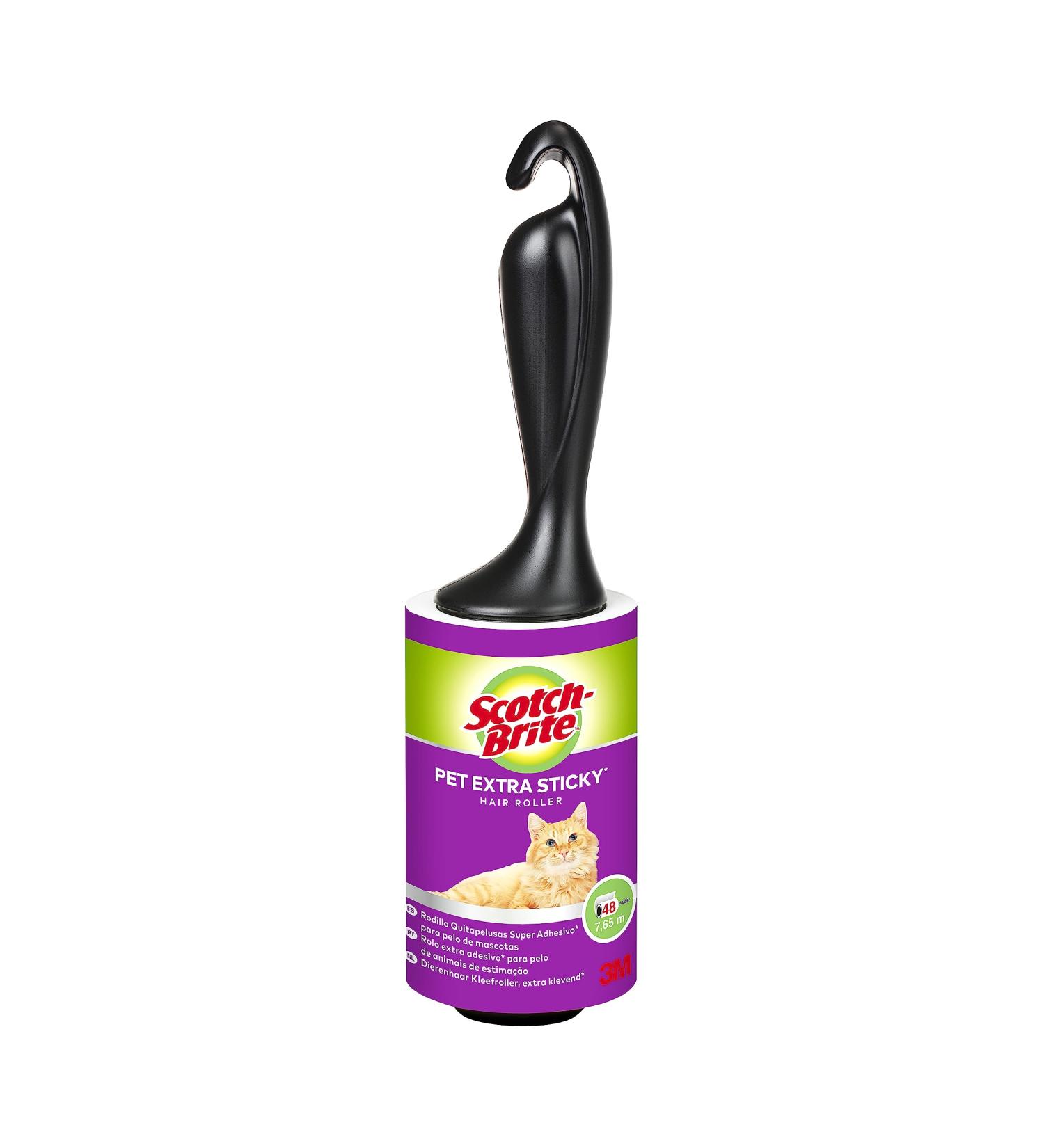 Scotch-Brite Pet Extra Sticky Roller - 48 Sheets Lint Roller for Cat & Dog Hair - Ultimate Pet Hair Removal Tool - Buy Online on GoSupps.com