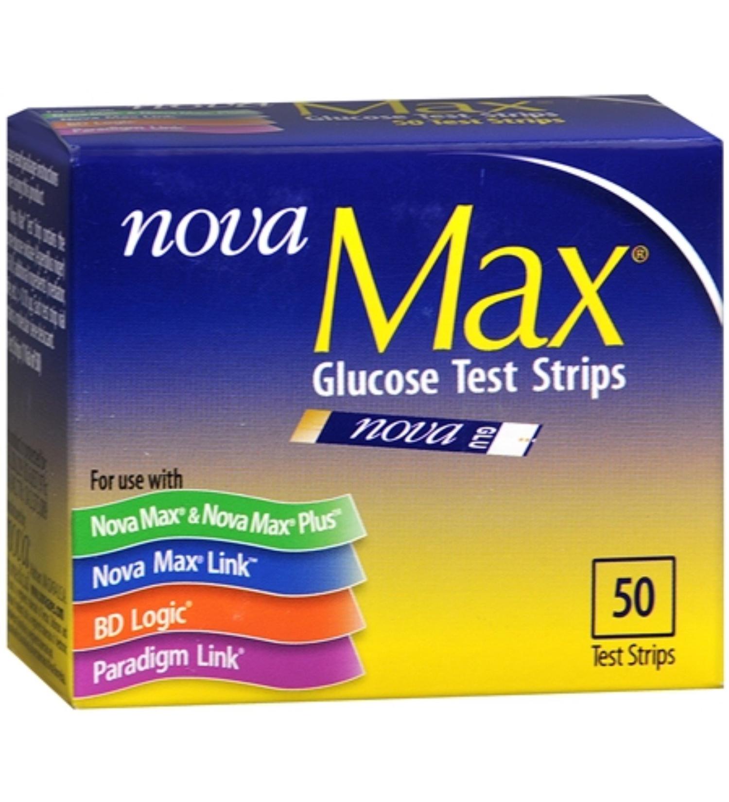Nova Max Glucose Test Strips  Box of 100