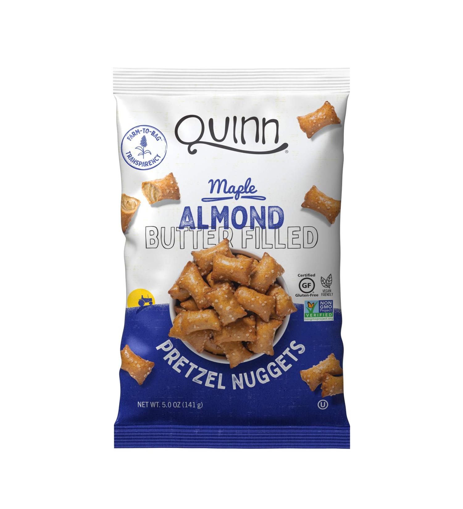 Quinn Popcorn Pretzel Nuggets - Maple Almond Butter Filled 5 oz | Crunchy Snack - Buy Online on GoSupps.com