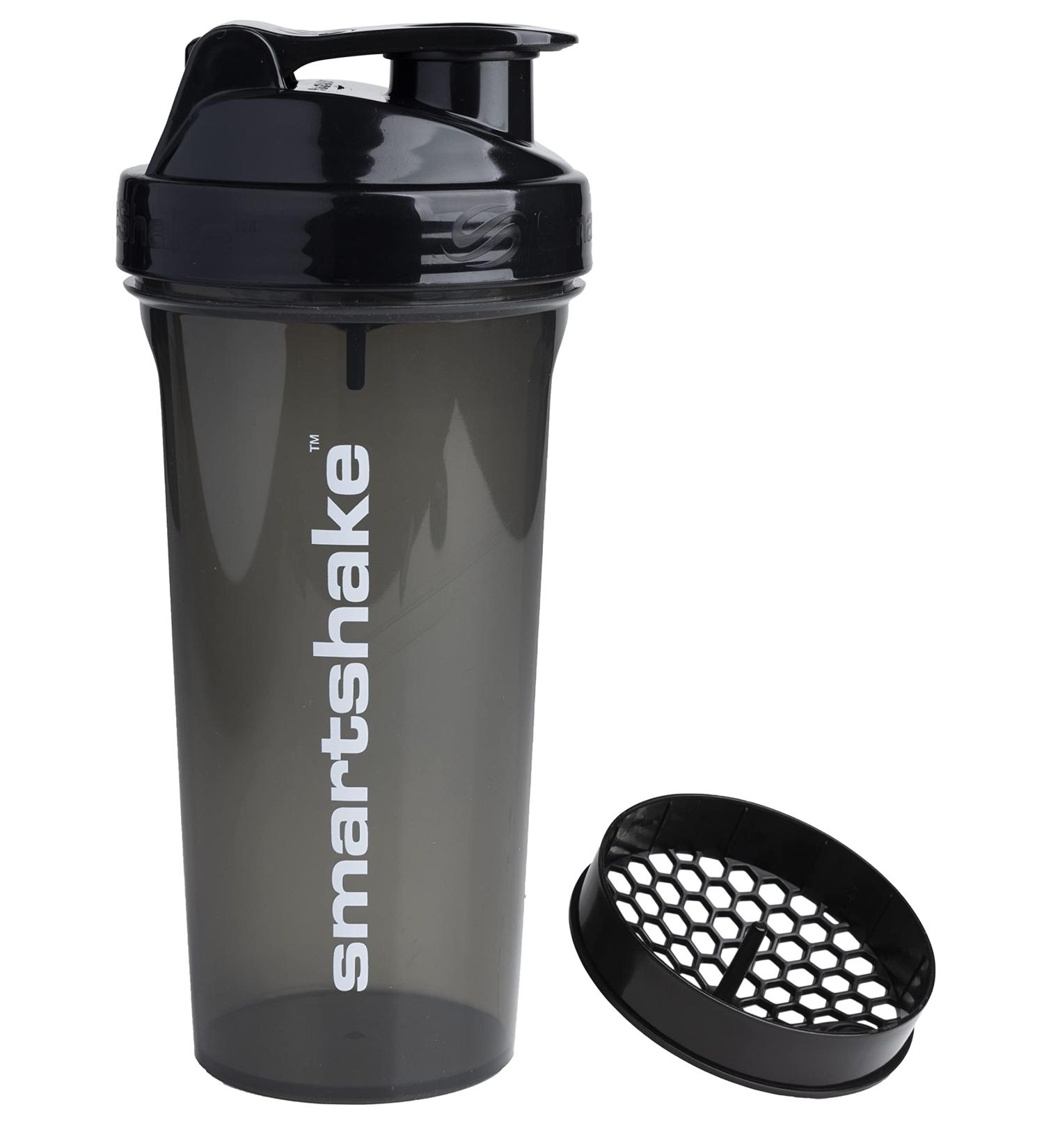 Smartshake Glossy Lite 800ml Protein Shaker Bottle - Leak-Proof BPA-Free Perfect Gift for Men & Women - Ideal for Gym Protein Shakes & Powder Black - Buy Online on GoSupps.com