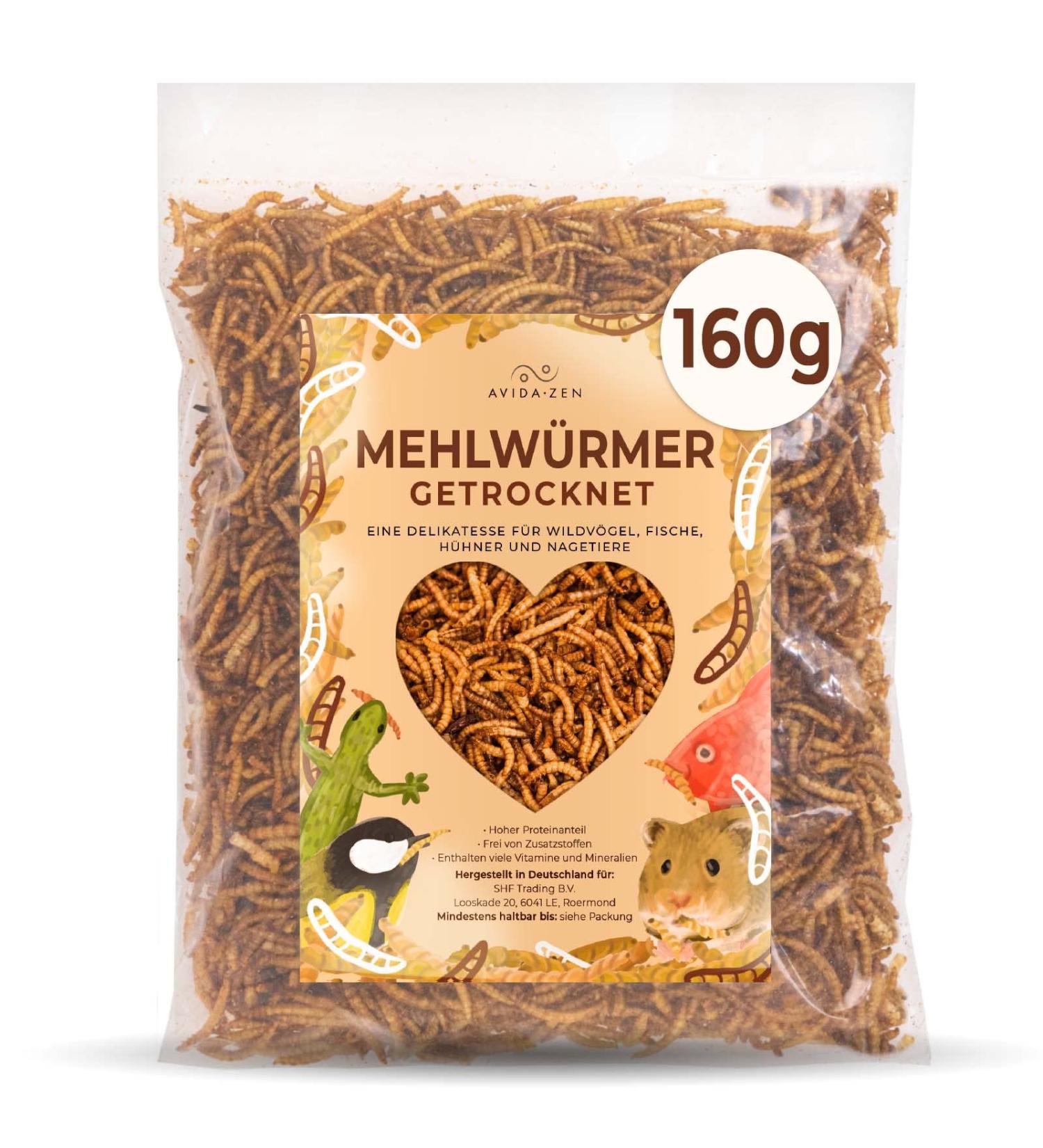 Buy Nutrient-Rich Dried Mealworms 1L (160g) - Ideal for Birds Hedgehogs Reptiles & More - International Shipping Available - Buy Online on GoSupps.com