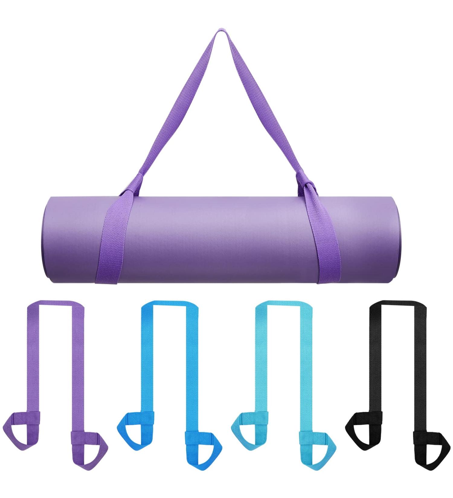 Adjustable Cotton Yoga Mat Straps - 4 Pcs Thick Carrier for Large Mats - Exercise Sling for Workout & Stretching - Roller Skate Holder - Buy Online on GoSupps.com