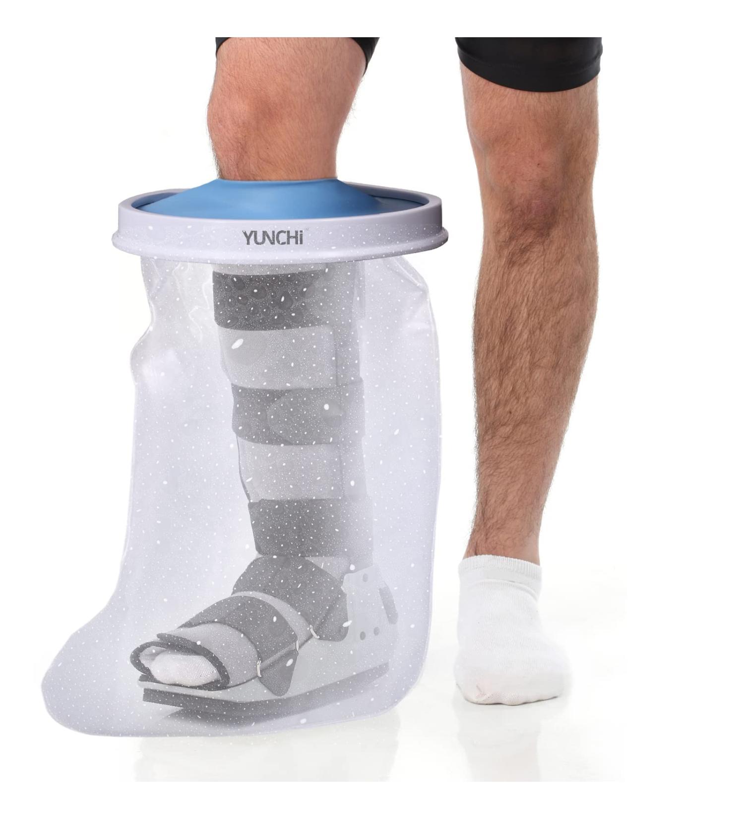 YUNCHI Waterproof Extra Wide Leg Cast Cover for Shower - XL-Extra Wide Foot Protector for Foot Surgery and Fracture - Fits Shin Size 13-28 - Buy Online on GoSupps.com