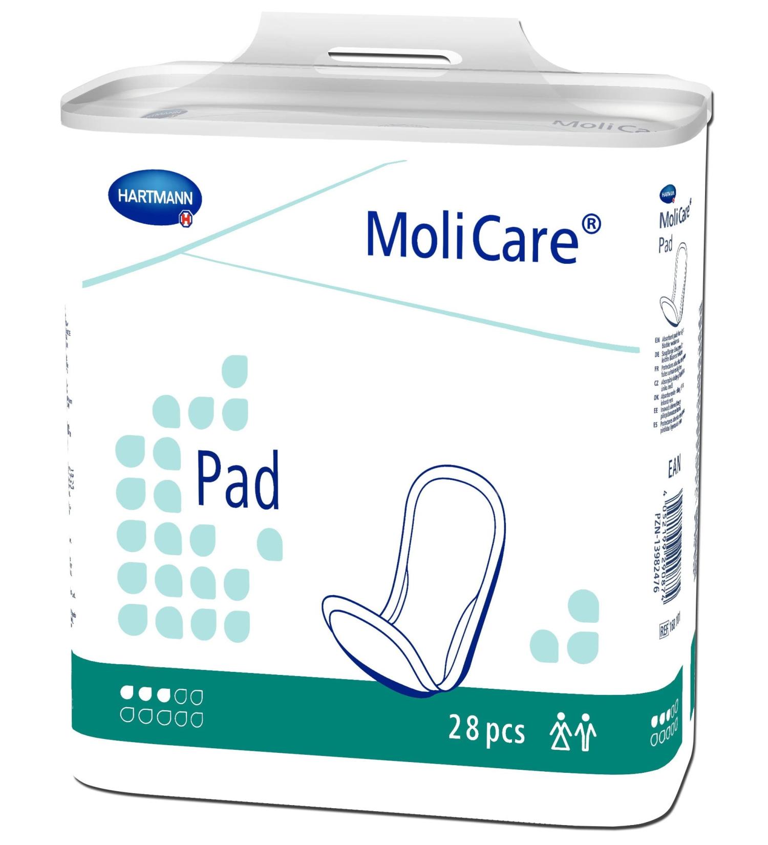 MoliCare Pad 3 Drops - Anatomical Pads for Mild to Moderate Bladder Weakness | 6x28 Pieces - International Shipping Available - Buy Online on GoSupps.com