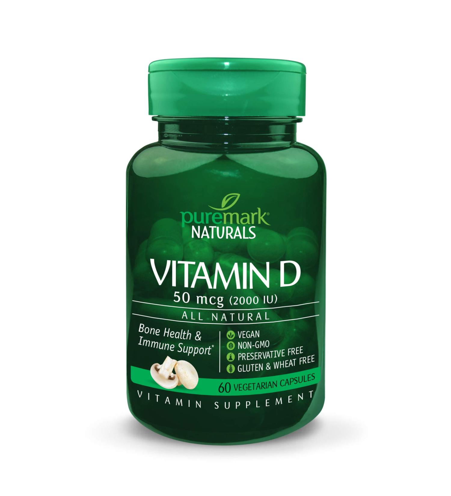 Puremark Vitamin D 2000 Iu Vegetarian Capsules 60 Count - Buy Online on GoSupps.com