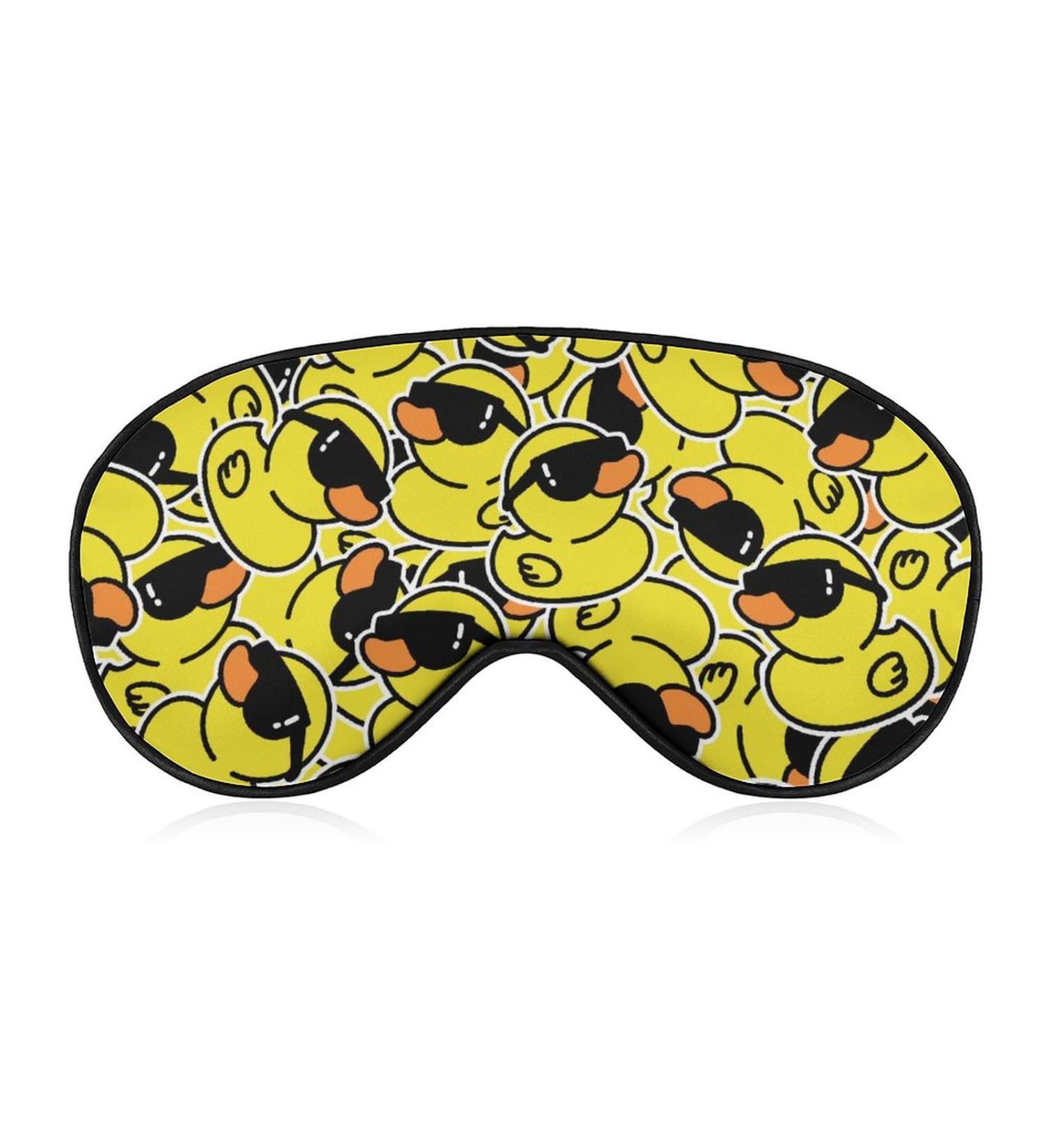 Rubber Duck Sunglasses Sleep Mask - Cartoon Eye Mask for Women | Adjustable Blackout Polyester Travel Eyewear - Buy Online on GoSupps.com