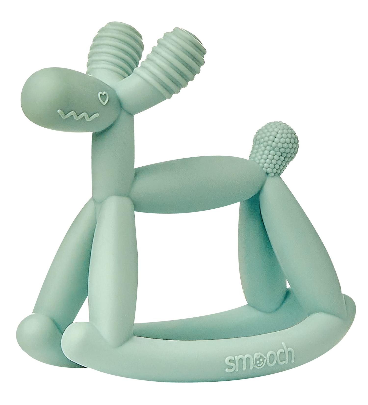 Smooch Rocking Teething Toy for Babies 0-6 Months | Silicone Baby Teether for Teething Relief - Mint - Buy Online on GoSupps.com