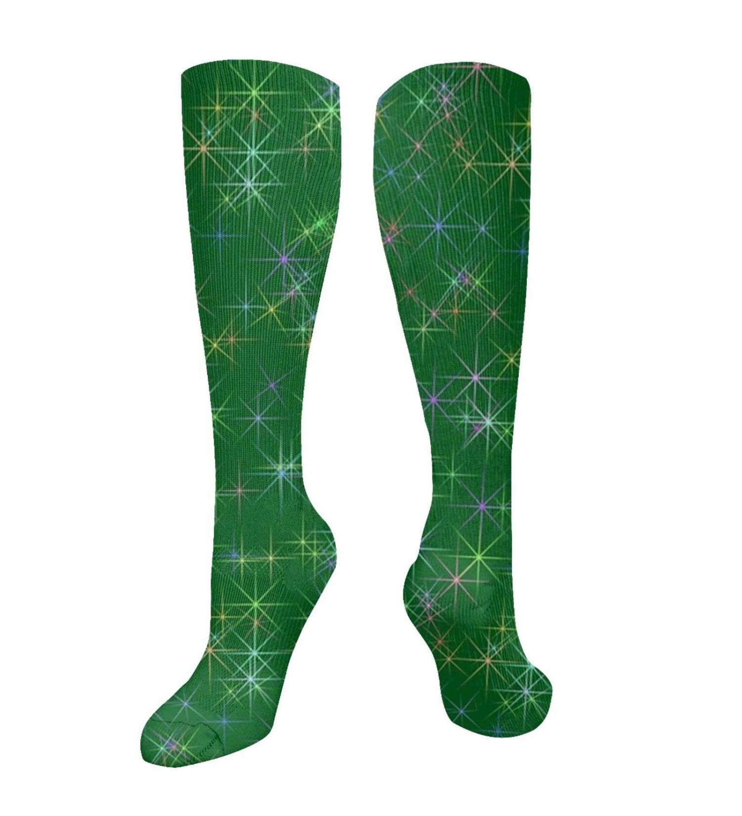 Christmas Lights Compression Socks for Men & Women | 15-20 mmHg Circulation Support for Running & Cycling - Buy Online on GoSupps.com