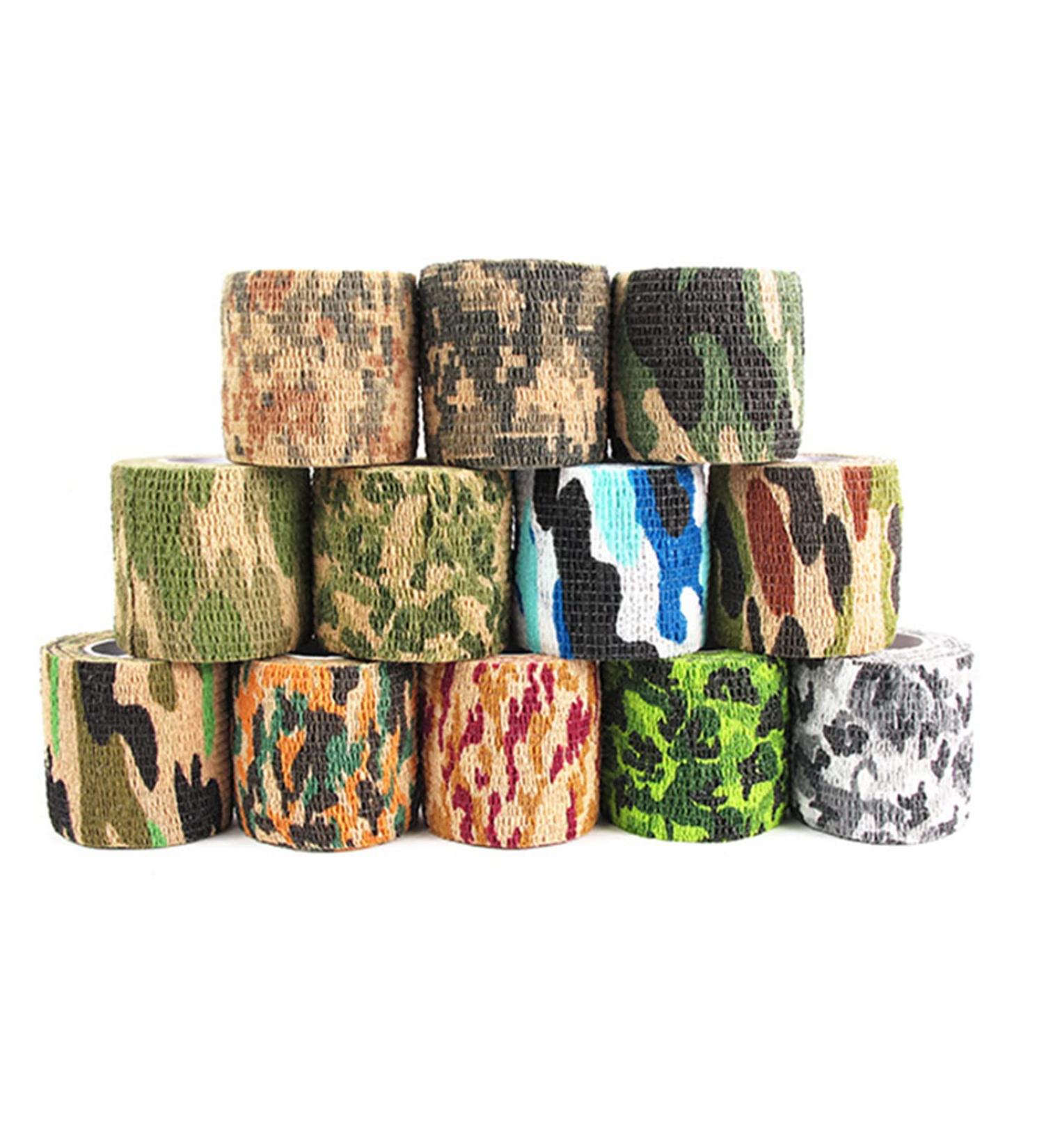 scosao Self-Adhesive Protective Camouflage Tape Wrap 2" x5yd / 5cmx4.5m Non-Woven Fabric Stealth camo Tape wrap Protective Stretch Bandage Multi-Functional for Outdoor Military Hunting Camping - Buy Online on GoSupps.com