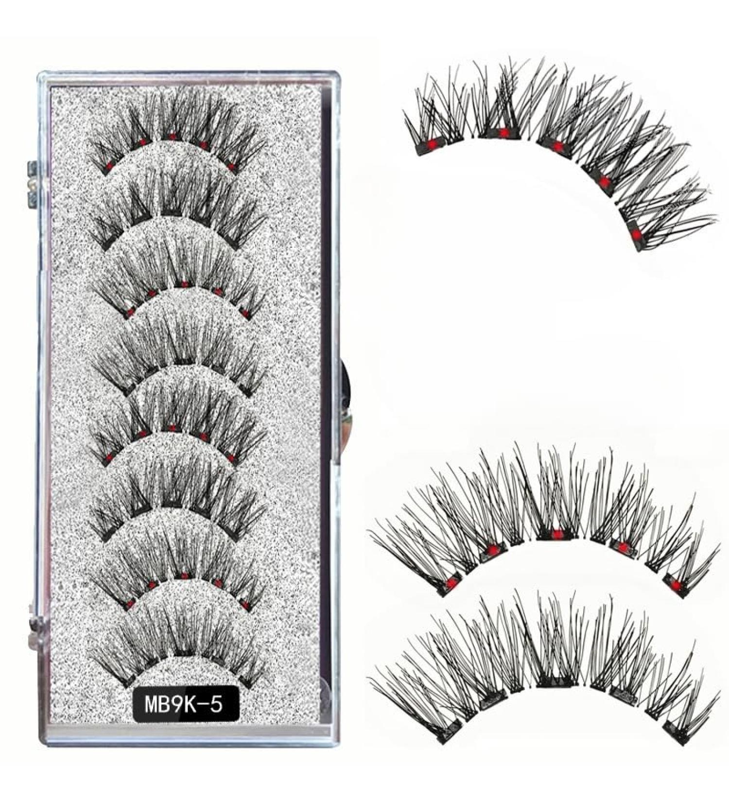 Shop Reusable Dual Magnetic Eyelashes - No Glue Needed | Soft 3D False Lashes Set (8 Pieces) for Natural Look - Buy Online on GoSupps.com