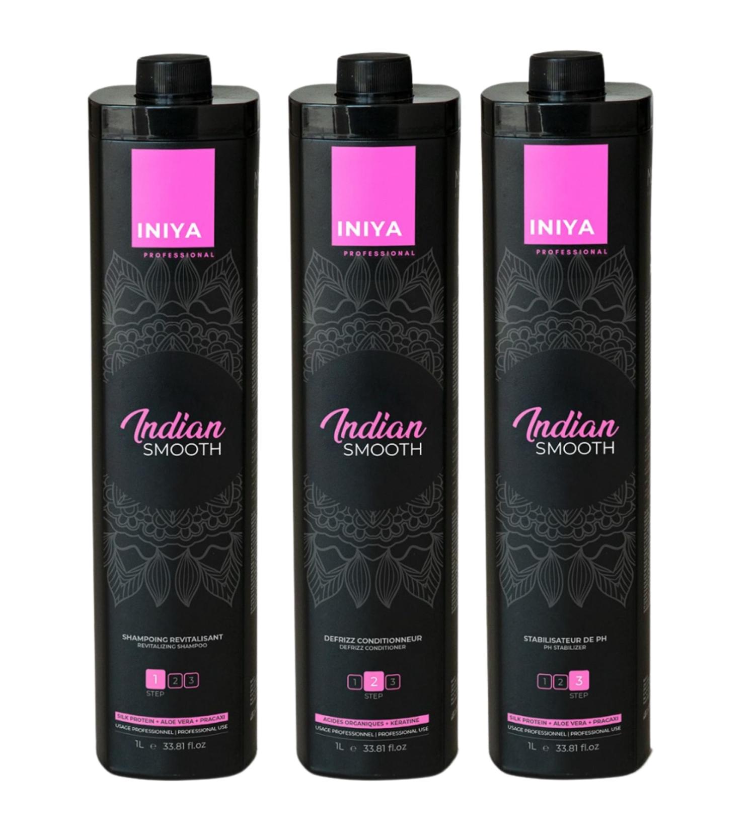  Iniya Smooth Indian Tannin Formulaless | Tannin & Hyaluronic Acid & Amla Smoothing Kit | Professional Issue (3X1L) - Buy Online on GoSupps.com