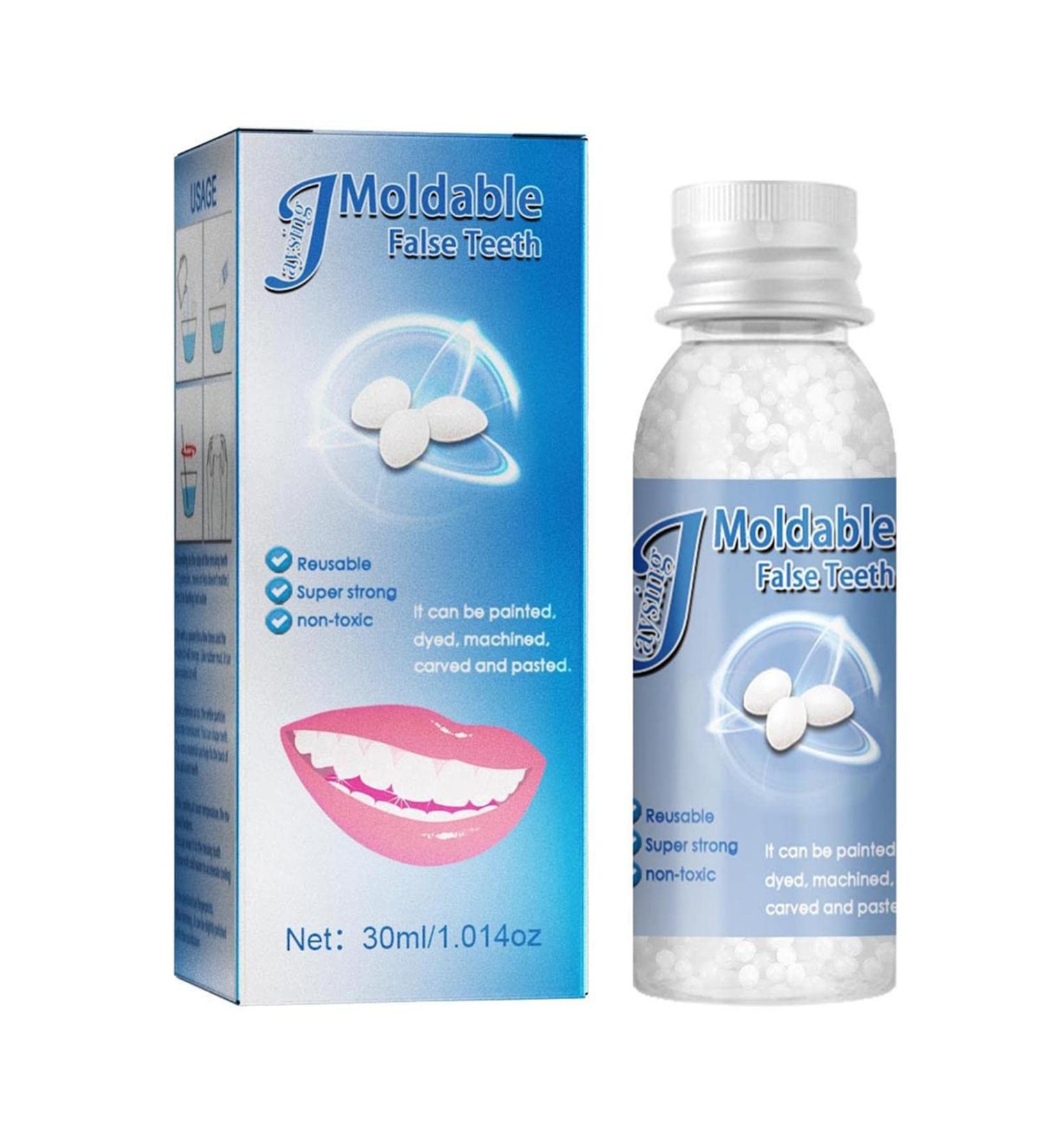 BAOK Provisional Denture Kit - 2 PCs for Self-Confident Smiles | Thermal Adaptation Beads & False Teeth Solution - Buy Online on GoSupps.com