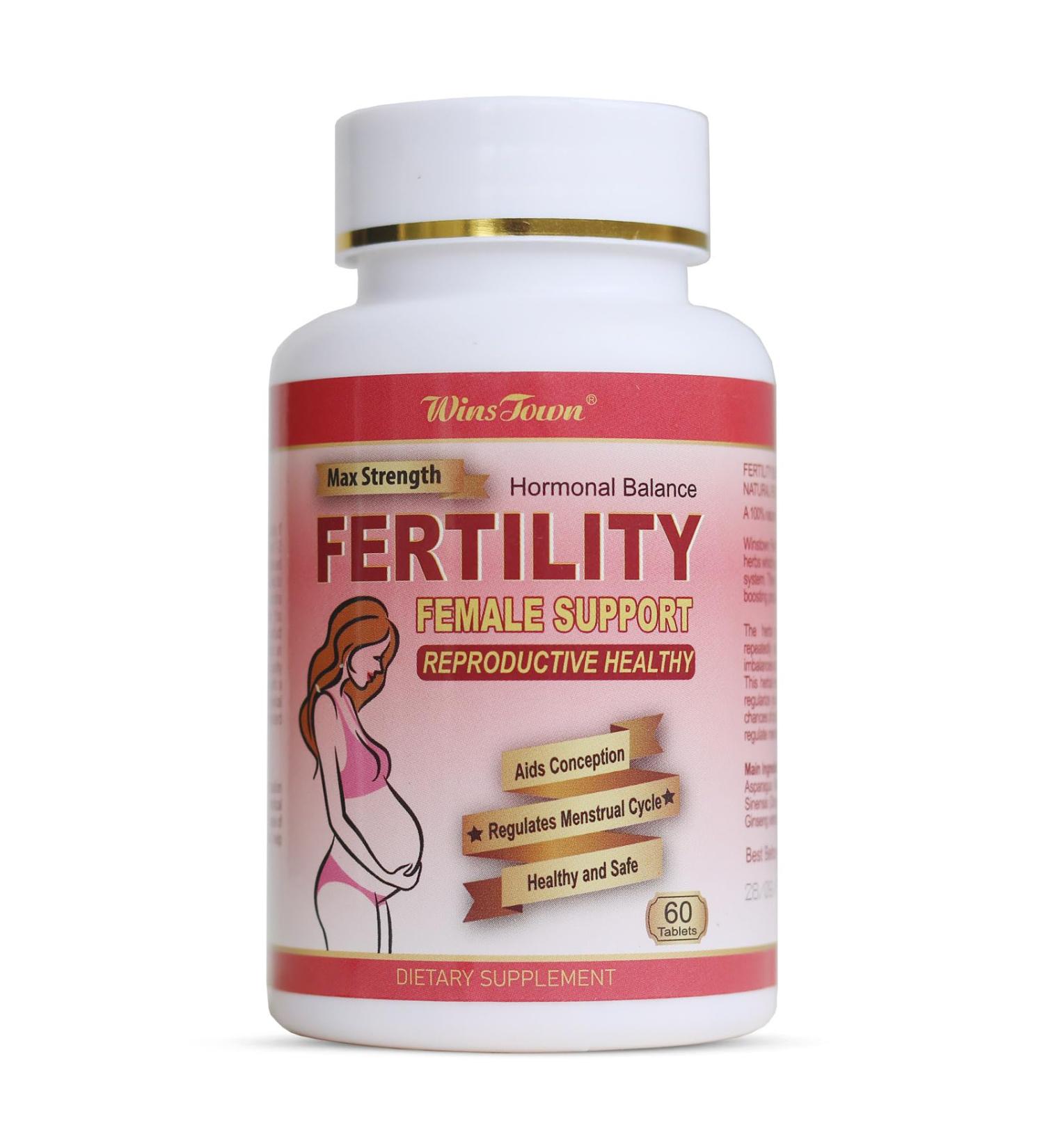 Wins Town Fertility Tablets for Women Female Prenatal Vitamin Supplements Support Ovulation & Conception 60 Tablets - Buy Online on GoSupps.com