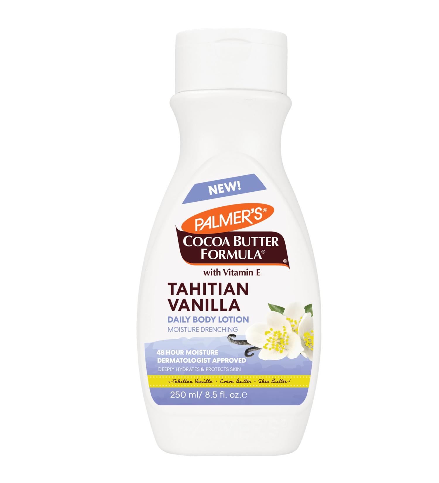 Palmer's Cocoa Butter Formula Tahitian Vanilla Body Lotion 8.5 Oz Daily Moisturizing Lotion for Dry Skin with Shea Butter & Vitamin E Hydrates & Protects Helps Provide 48-Hour Deep Moisture - Buy Online on GoSupps.com