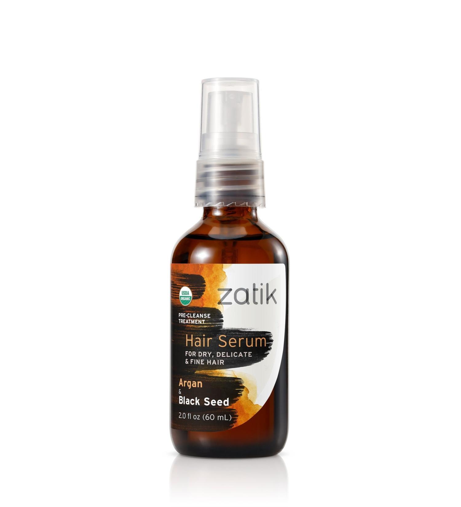 ZATIK Organic Argan & Black Seed Hair Serum 2oz - Nourishing Hair Treatment - Buy Online on GoSupps.com