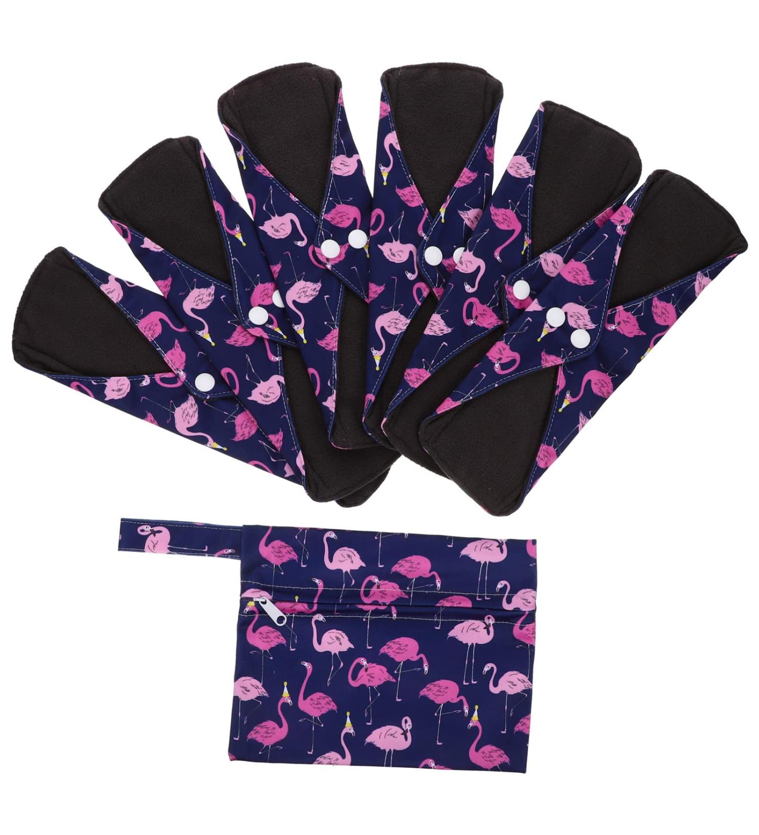 Ciieeo Charcoal Menstrual Pads Set - Reusable Sanitary Cushions for Comfortable Night Protection | Eco-Friendly Feminine Care - Buy Online on GoSupps.com