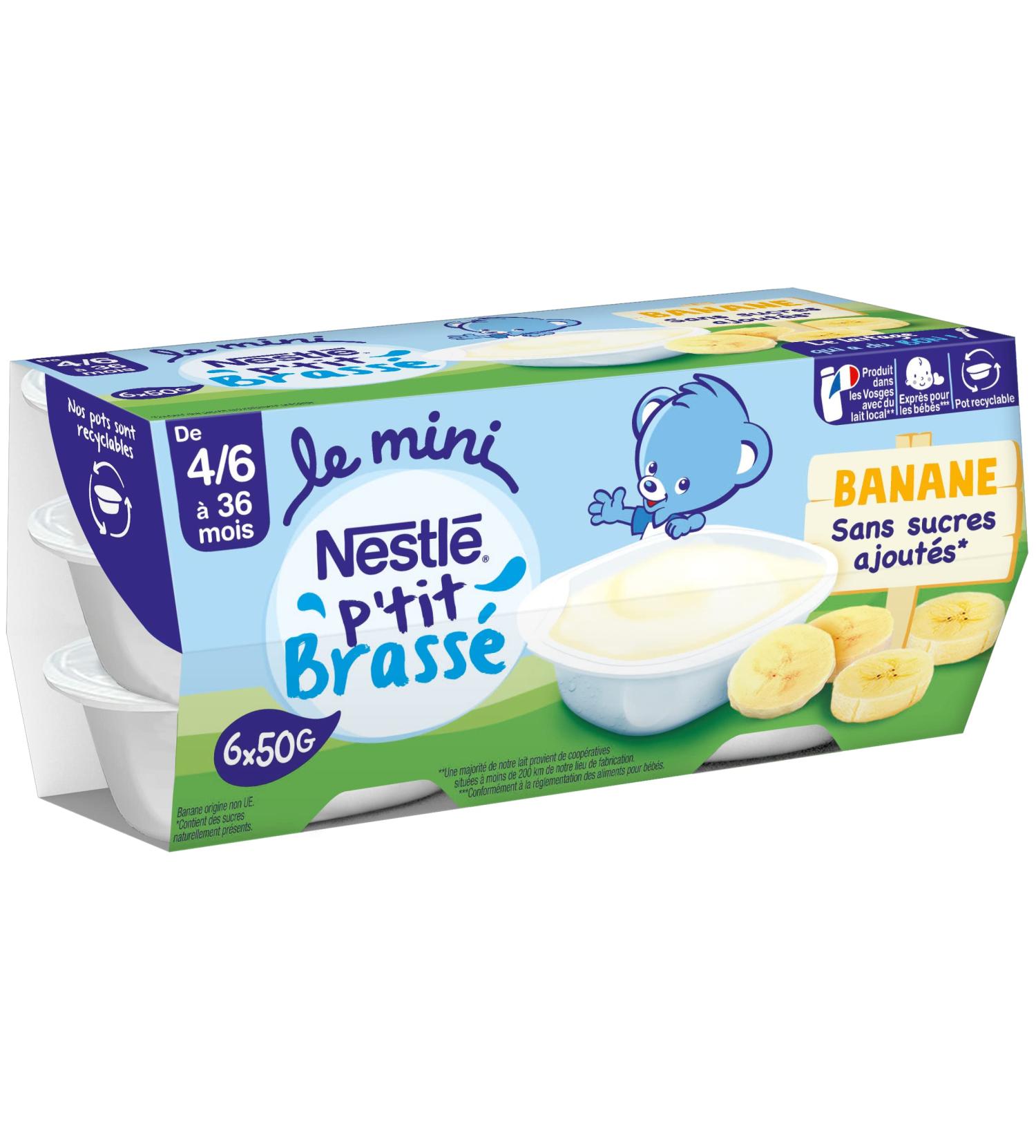 P'tit brewed mini banana without added sugars - from 4/6 months - 6 x 50 g - Buy Online on GoSupps.com