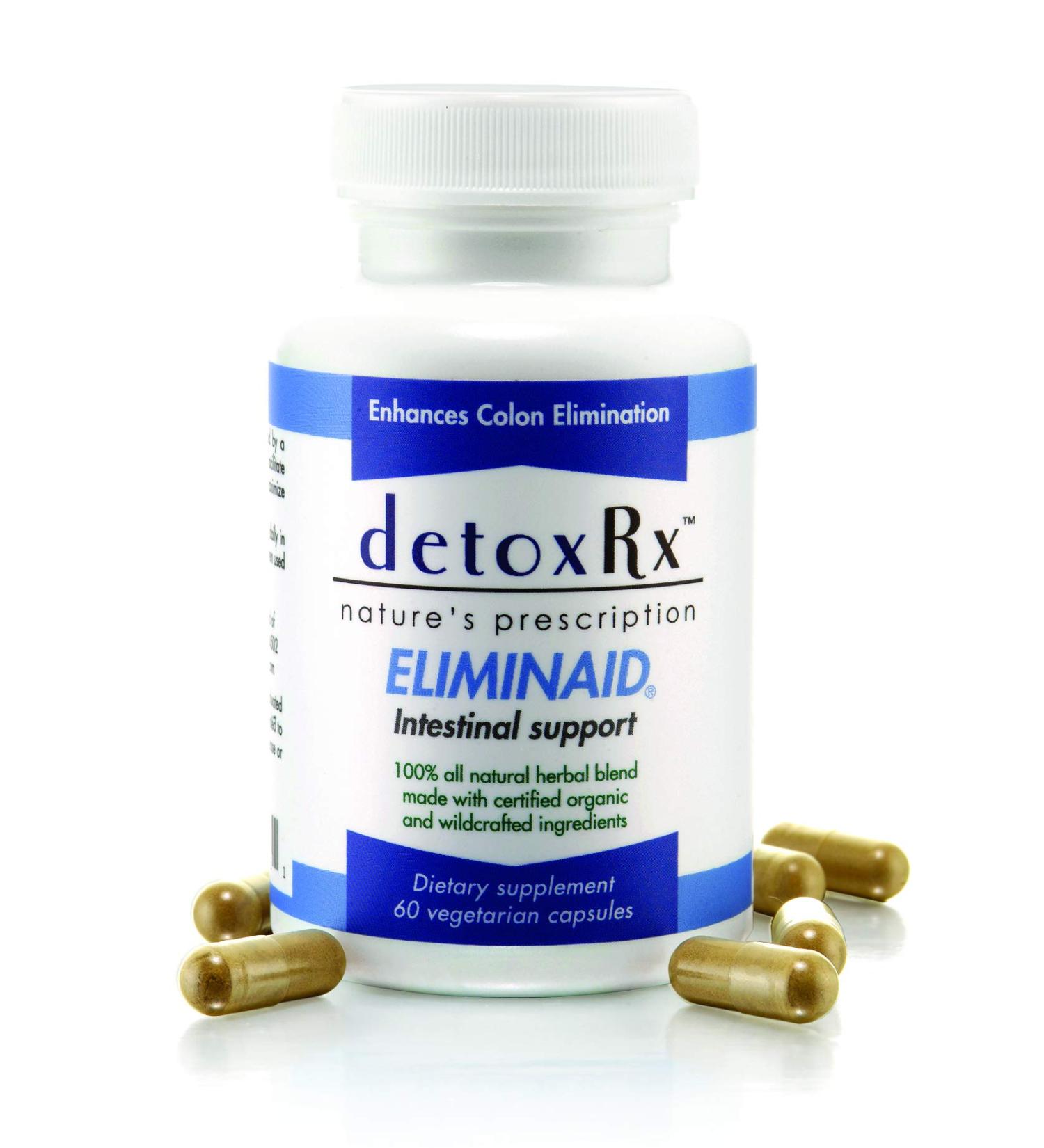 DetoxRx Eliminaid Capsules - Gentle Assistance for Stress, Illness & Travel - Buy Online on GoSupps.com
