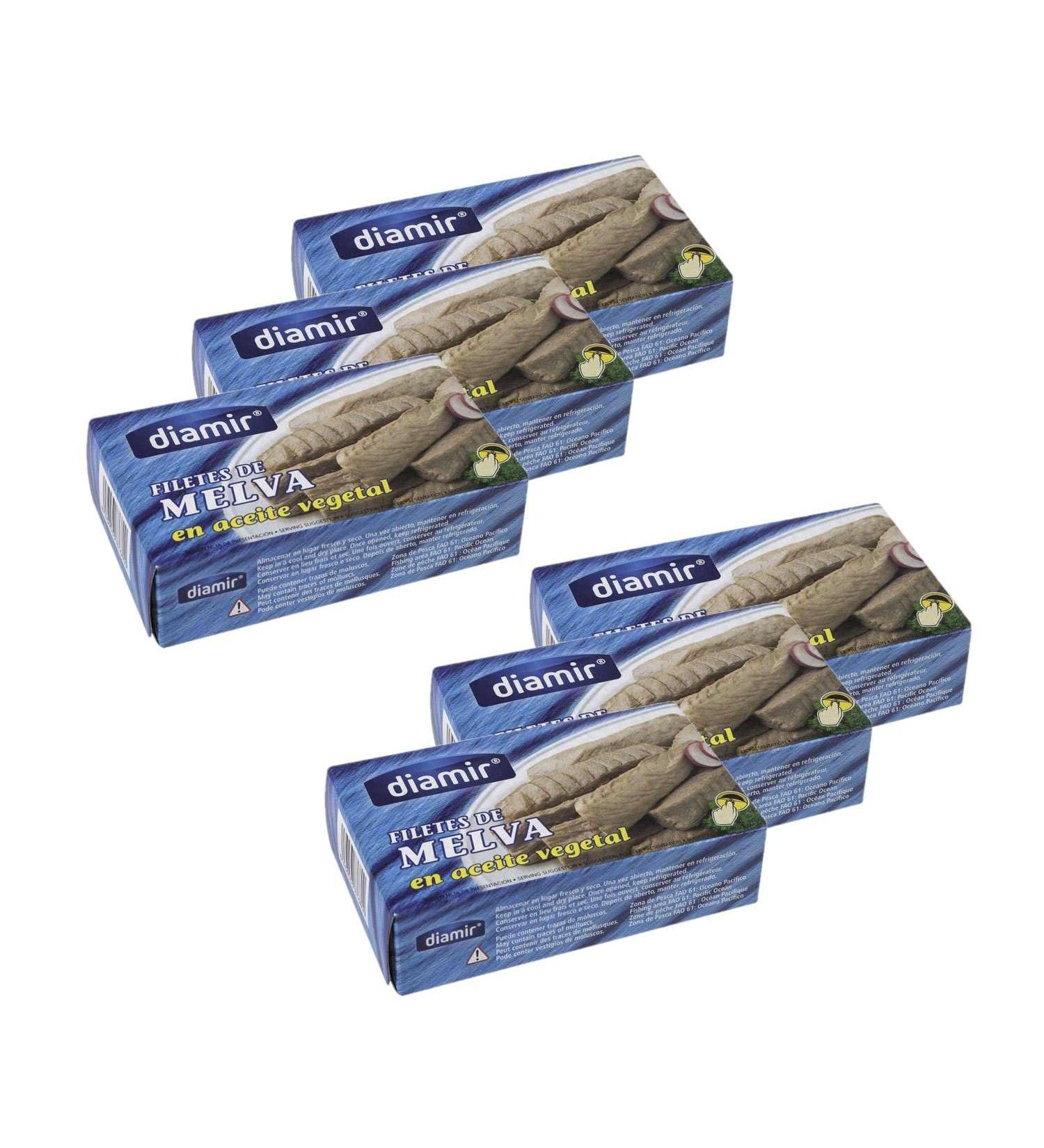 Lot 6x Melva tuna fillets in oil - Box 115g