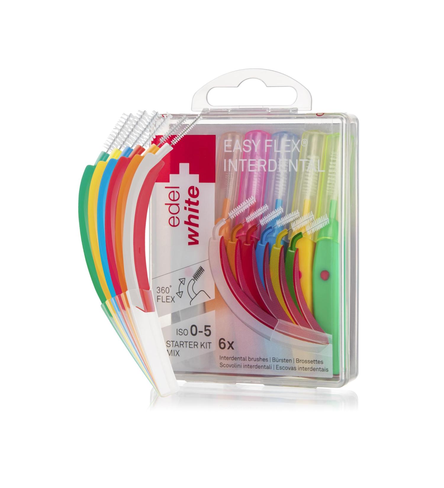 Edel+White ID7 Interdental Brushes - 6 Pack for Gentle & Thorough Cleaning of Close Interdental Spaces | International Shipping Available - Buy Online on GoSupps.com