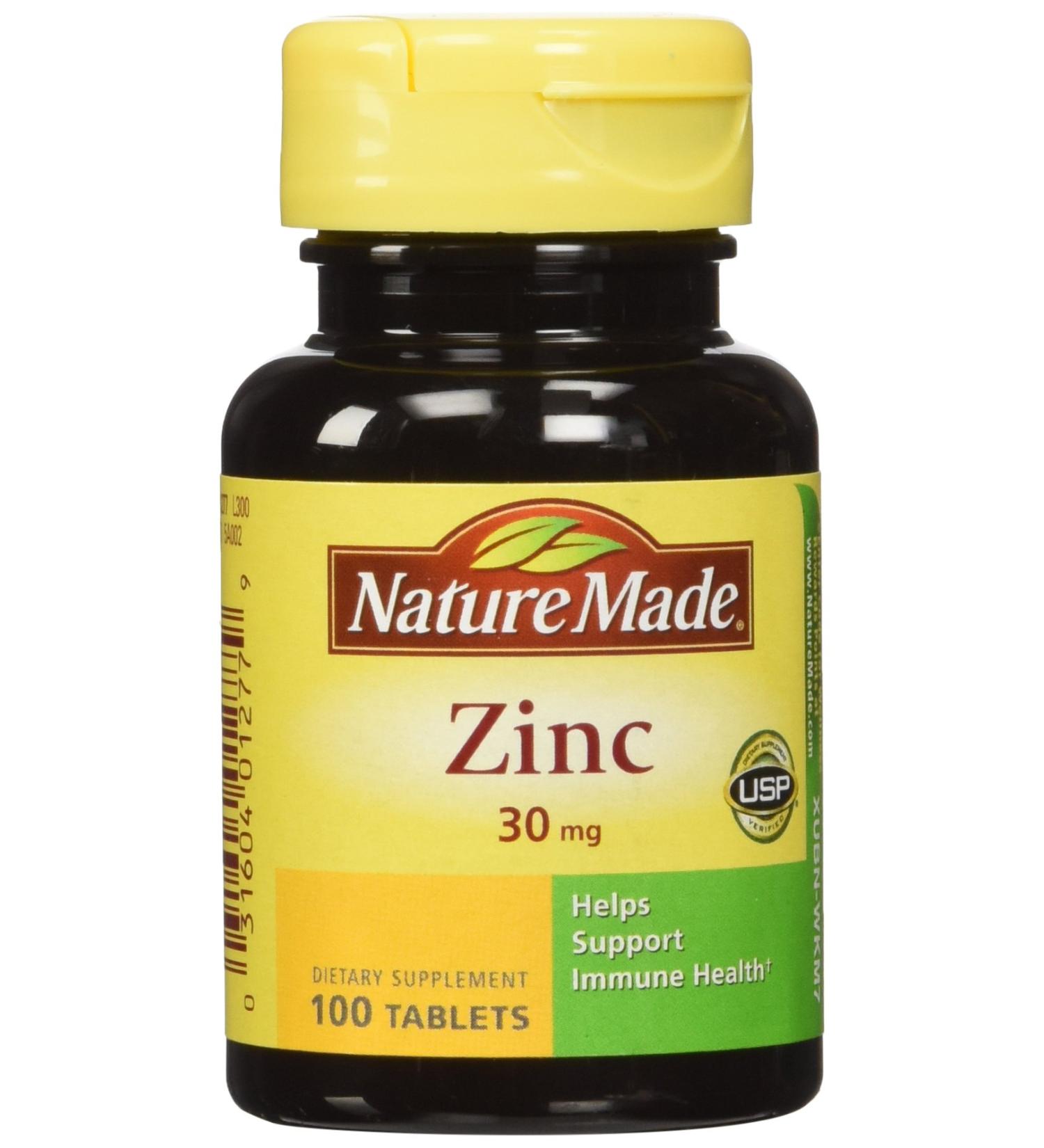 Nature Made Zinc 30mg Tablets - 100 Count - Buy Online on GoSupps.com
