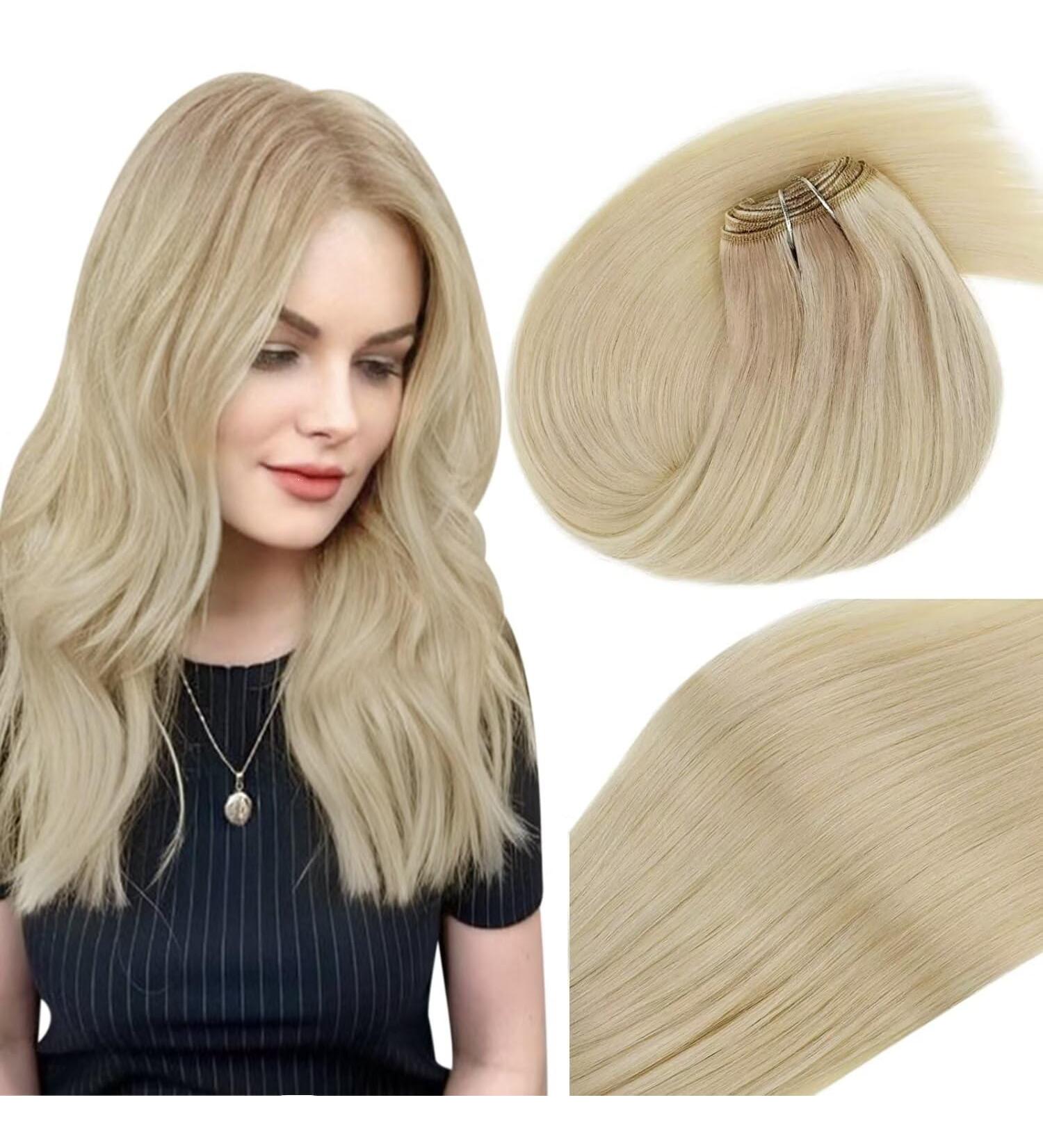 Vivien Real Hair Balayage Extensions - Ashblond Ombre #18/26 - 60cm 100g Remy Tressen for Stunning Volume - Buy Online on GoSupps.com